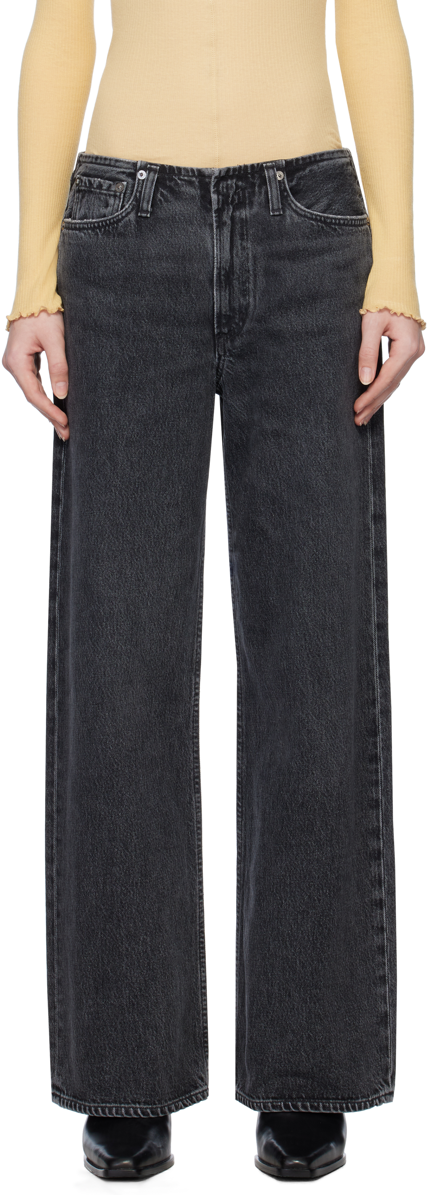 Agolde Low Slung Baggy Jeans In Paradox