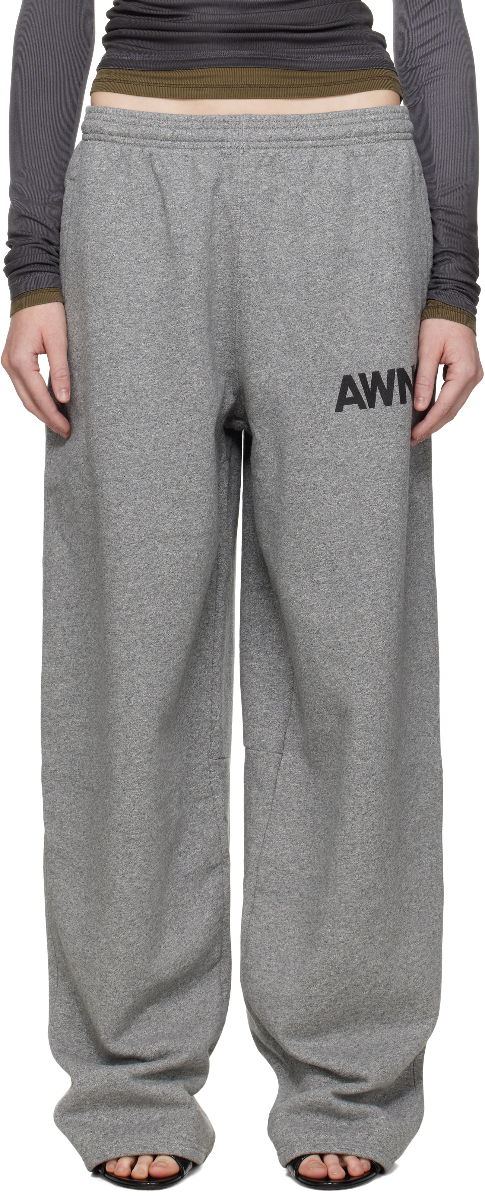 alexanderwang. t Gray Logo-Detailed Oversize Sweatpants