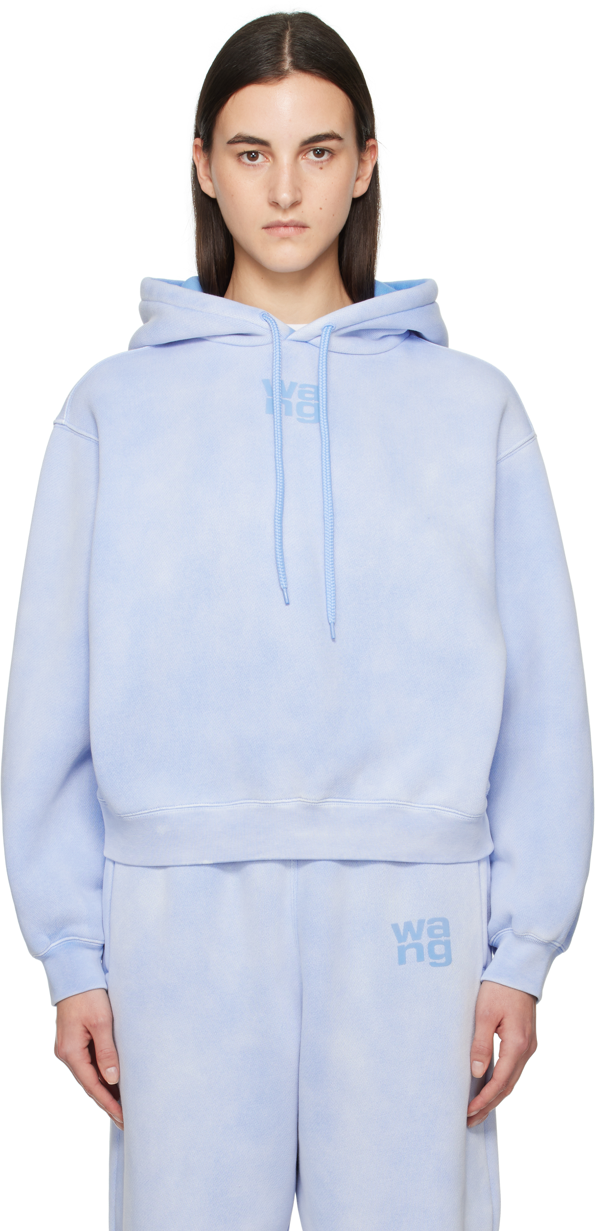 alexanderwang. t Blue Puff Logo Hoodie