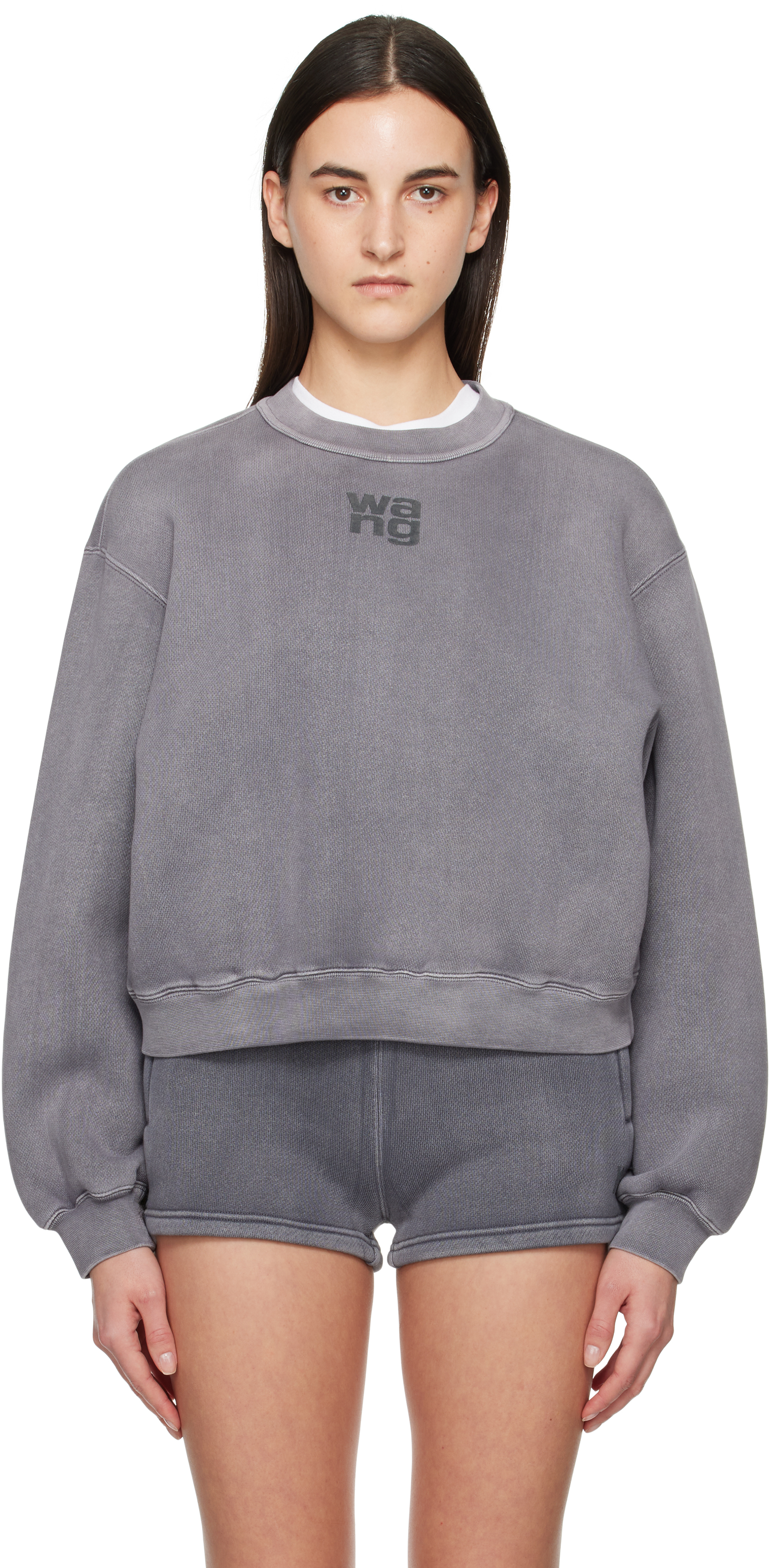 alexanderwang. t Gray Puff Logo Sweatshirt