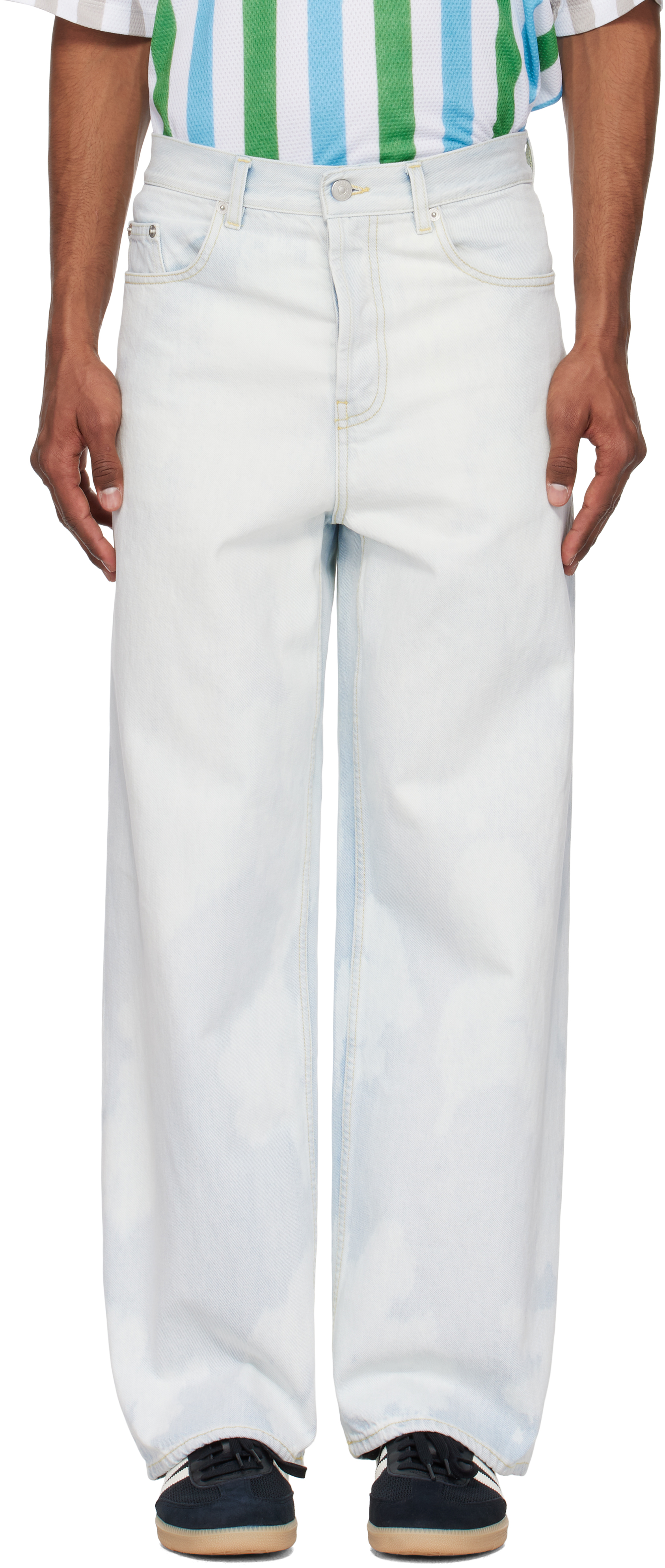 Blue Wide Leg Jeans