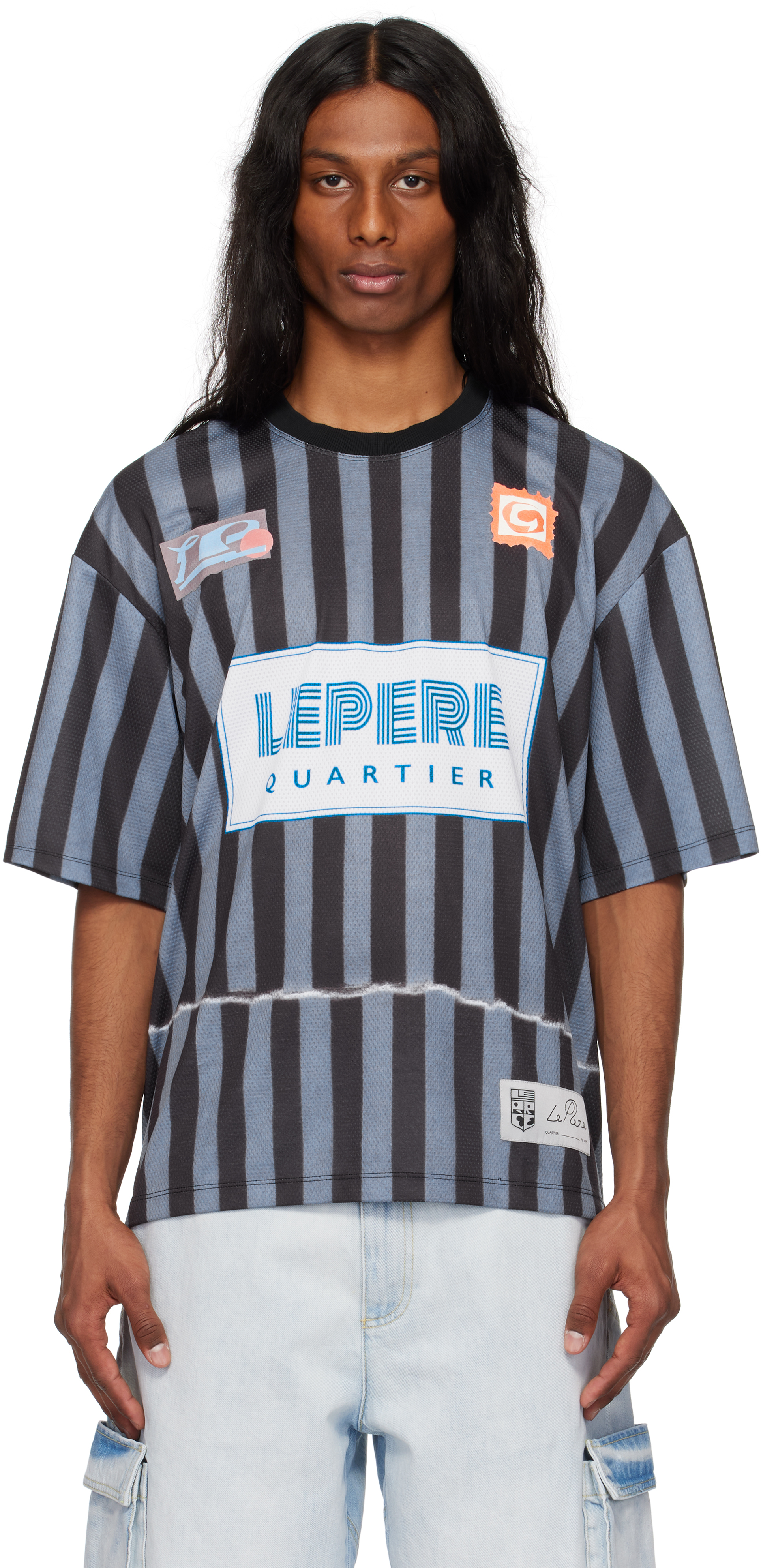 Le Pere Le Pre Lpfc Mesh Tee In Black