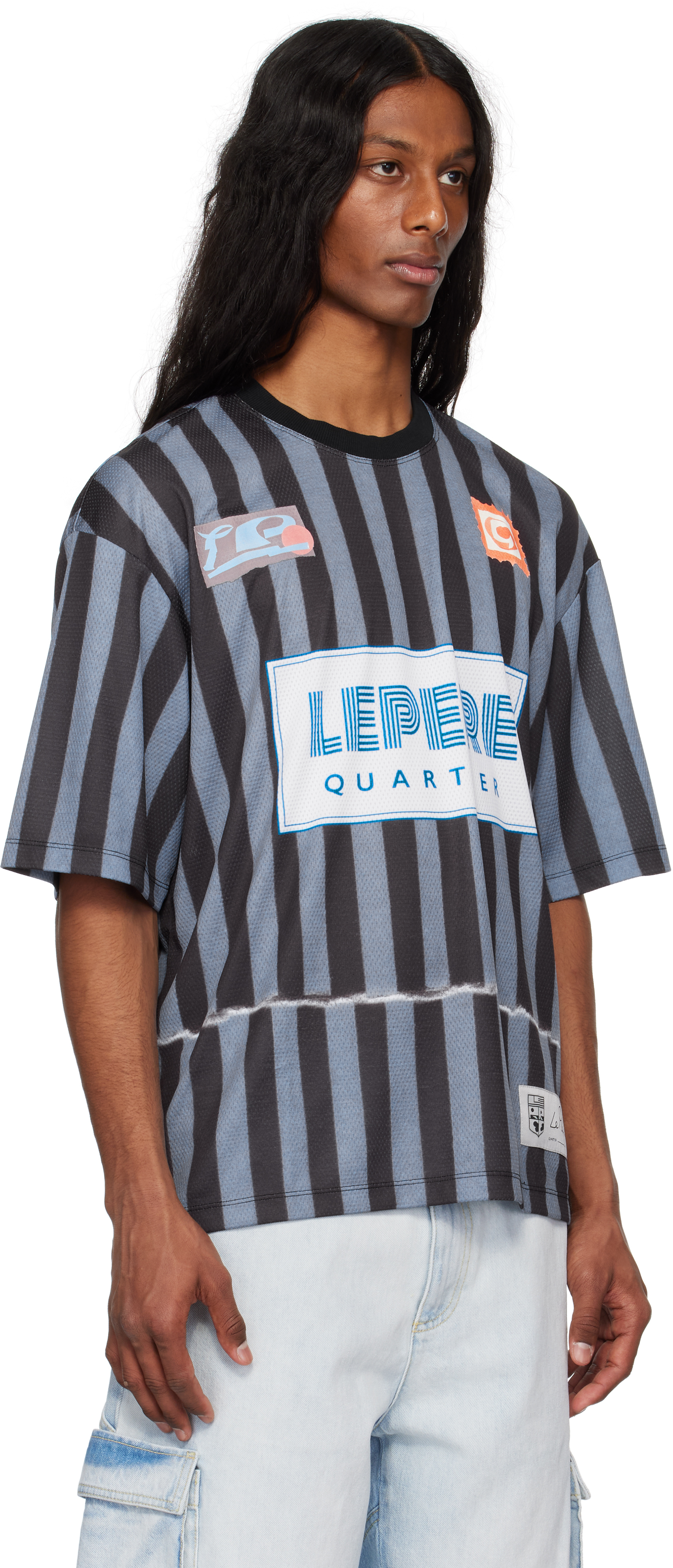Le Pere Le Pre Lpfc Mesh Tee In Black