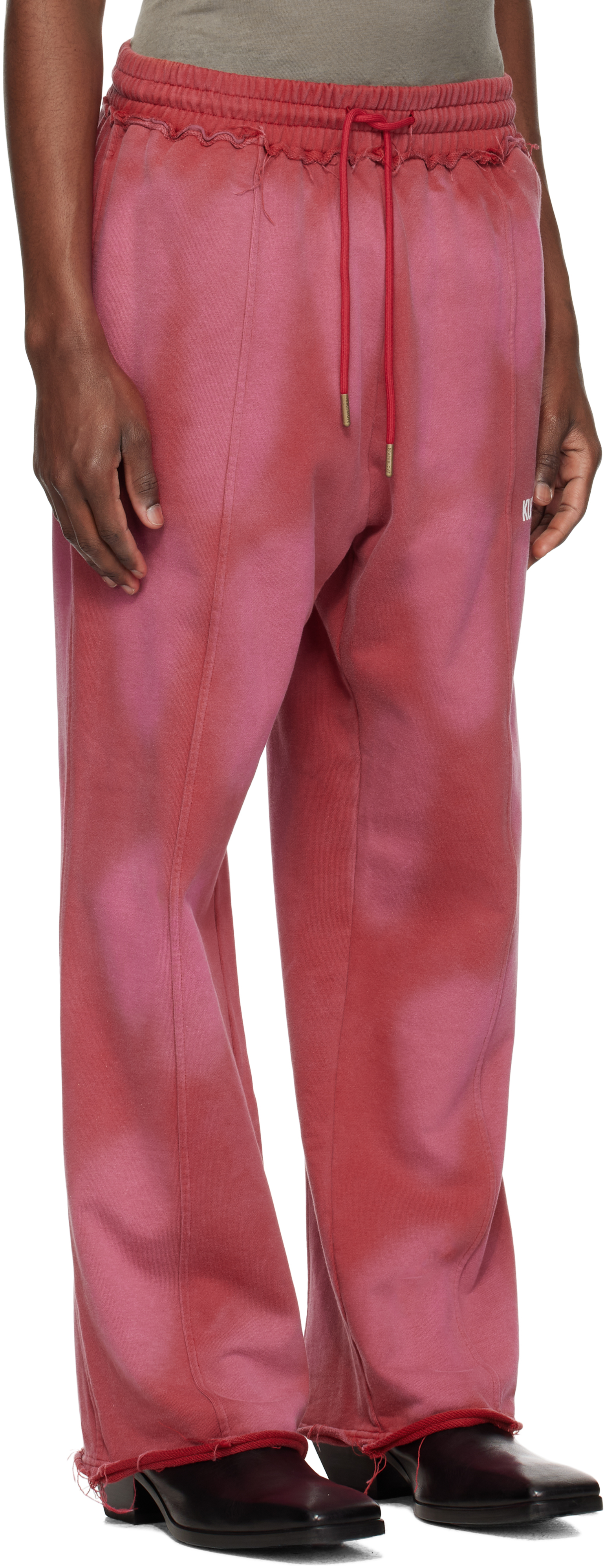 Kusikohc Red Dyed Sweatpants In Red