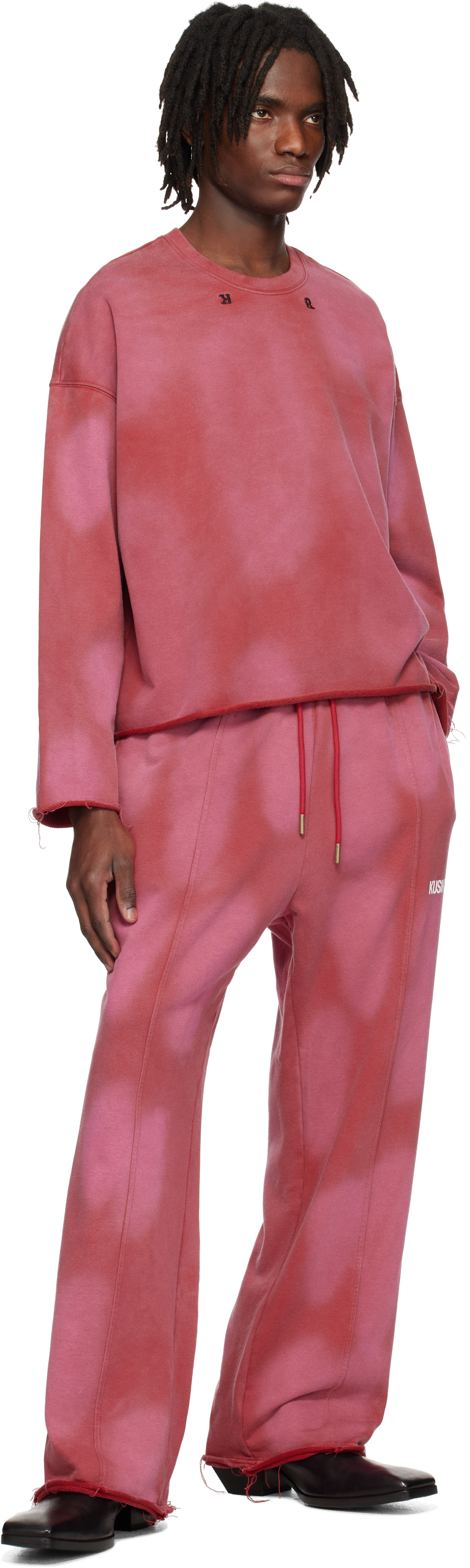 Kusikohc Red Dyed Sweatpants In Red