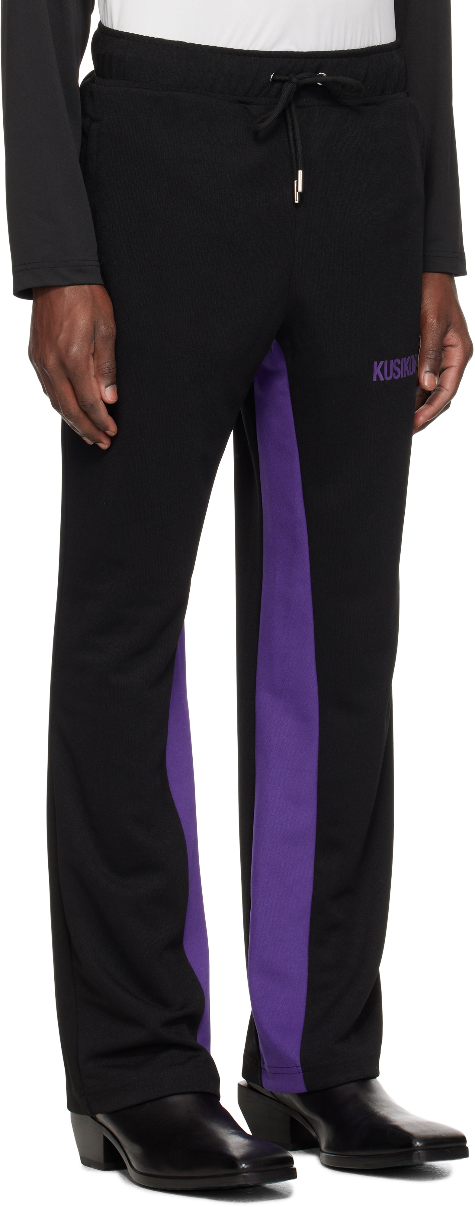 Kusikohc Black Suite Track Pants In Black
