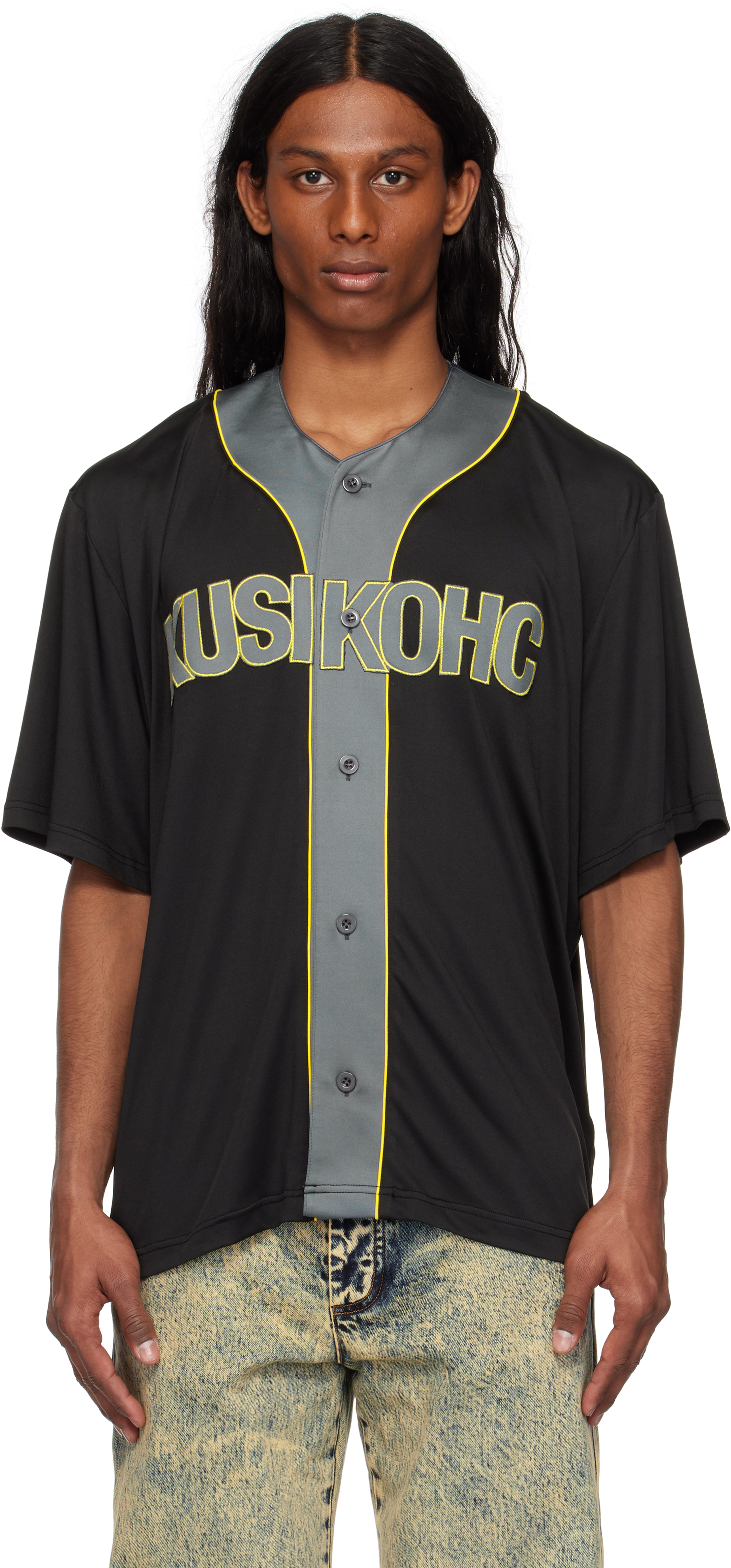 Kusikohc Black Baseball Shirt In Black