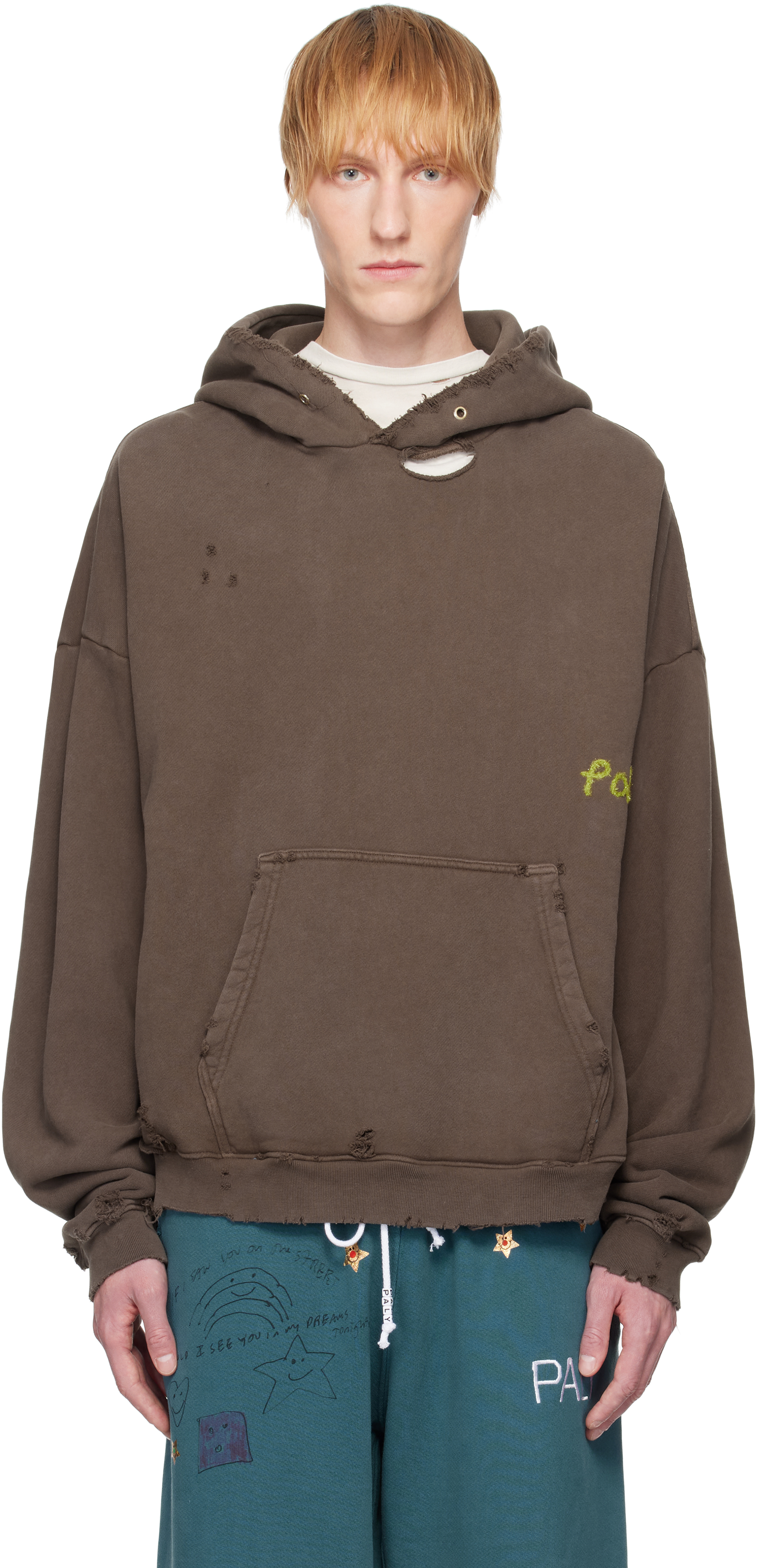 Brown 'Paly' Blank Hoodie