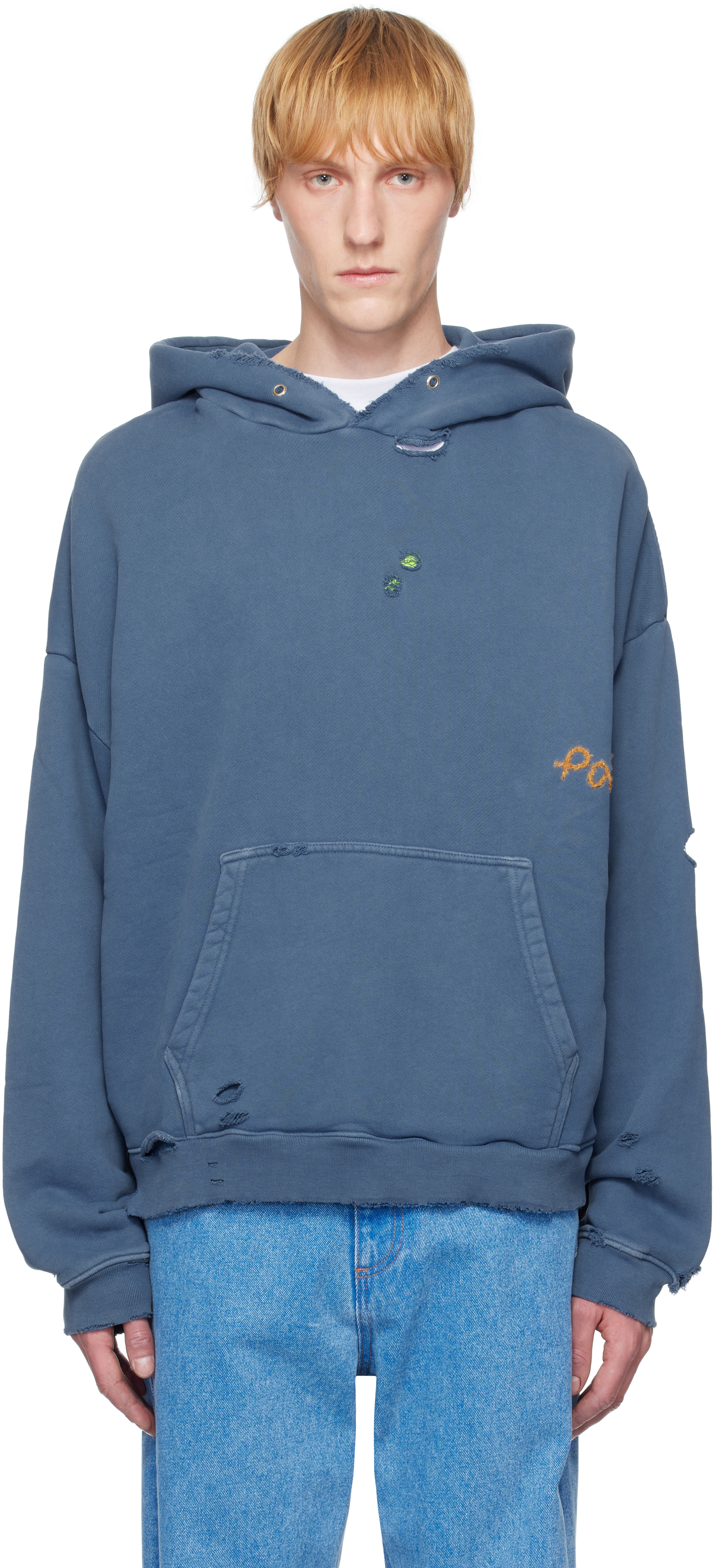 Navy 'Paly' Blank Hoodie