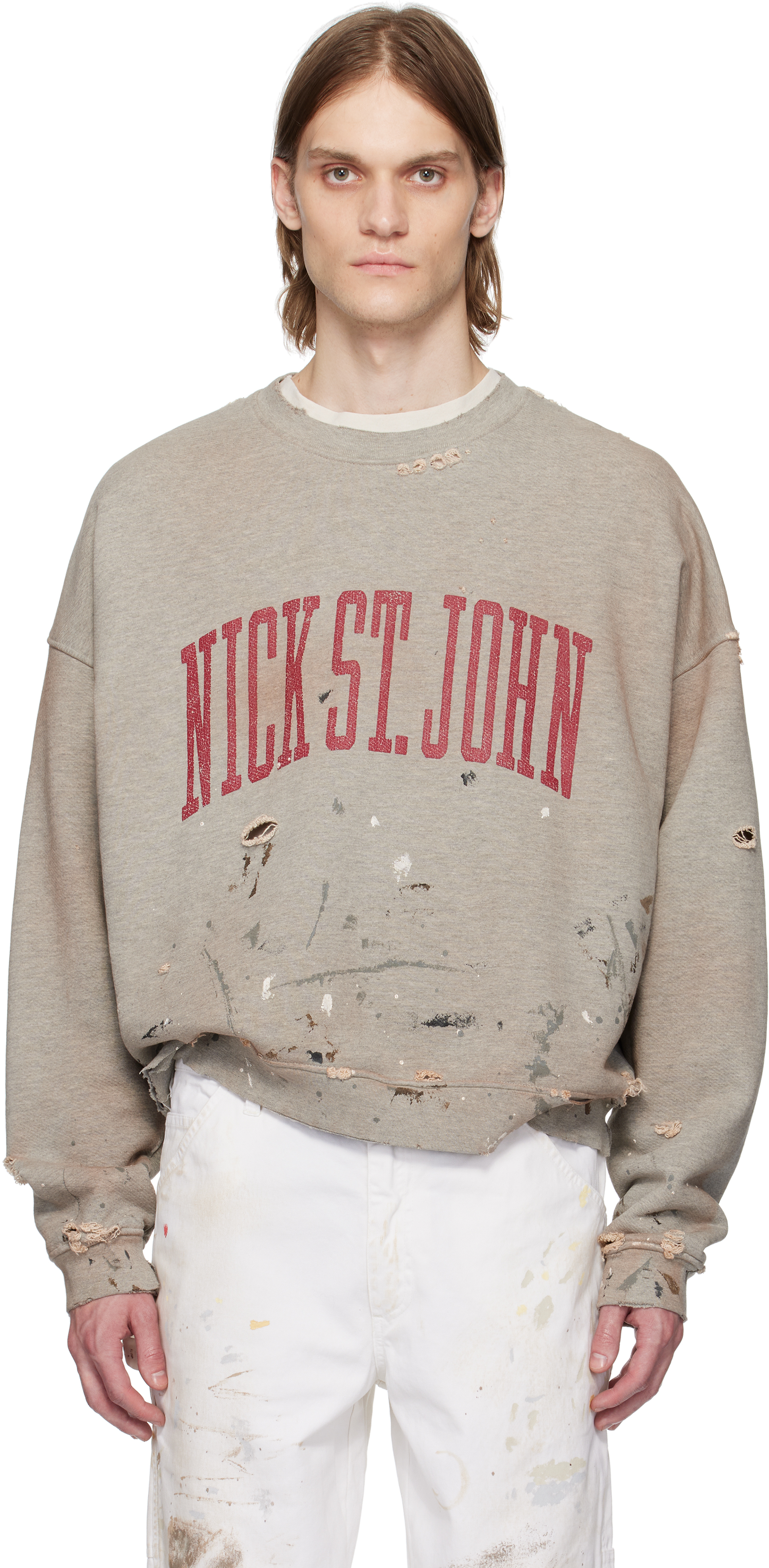 Gray 
Nick St. John
 Sweatshirt