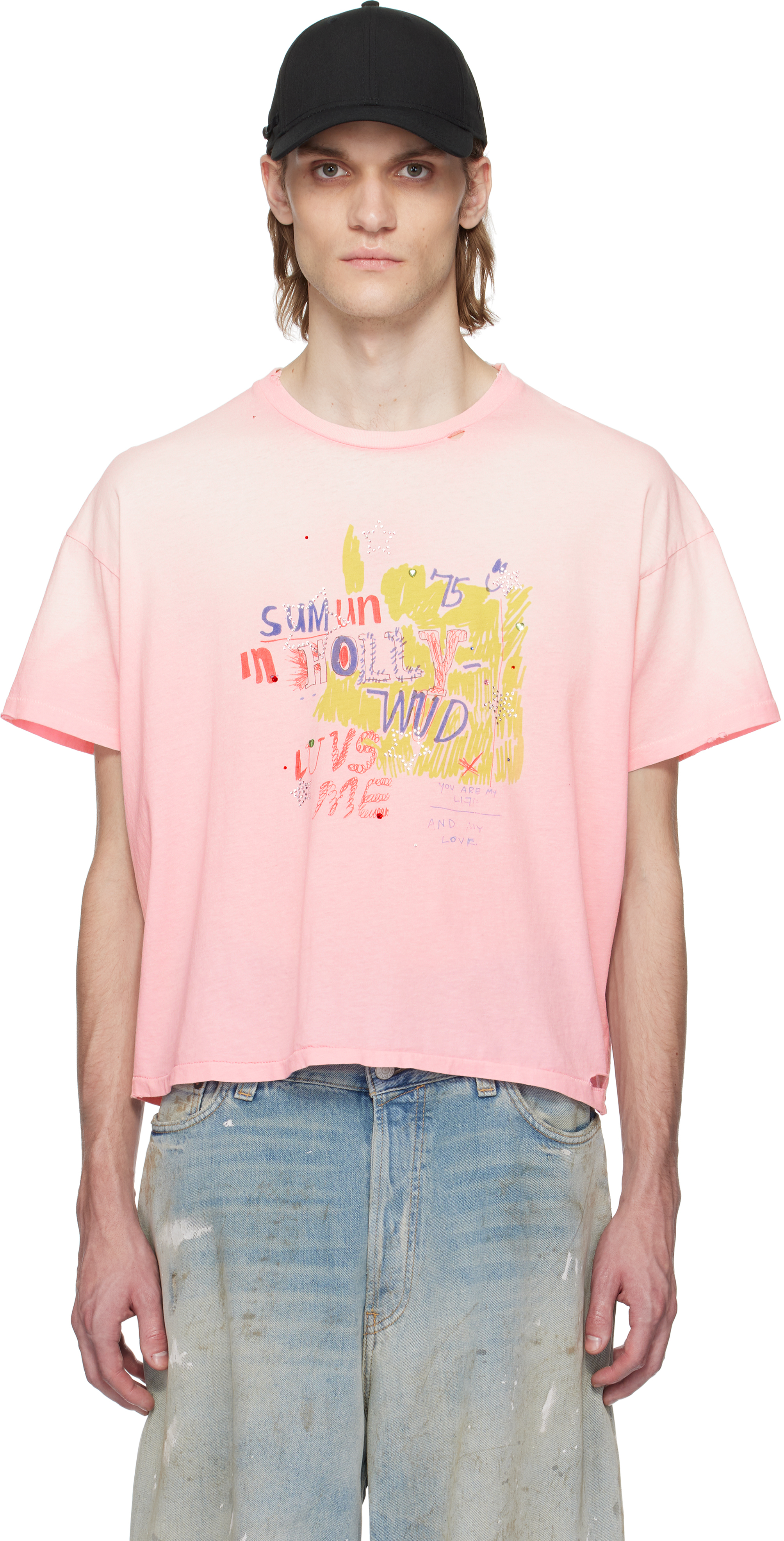 Pink 
Sum 1 In Hollywood Loves Me
 T-shirt