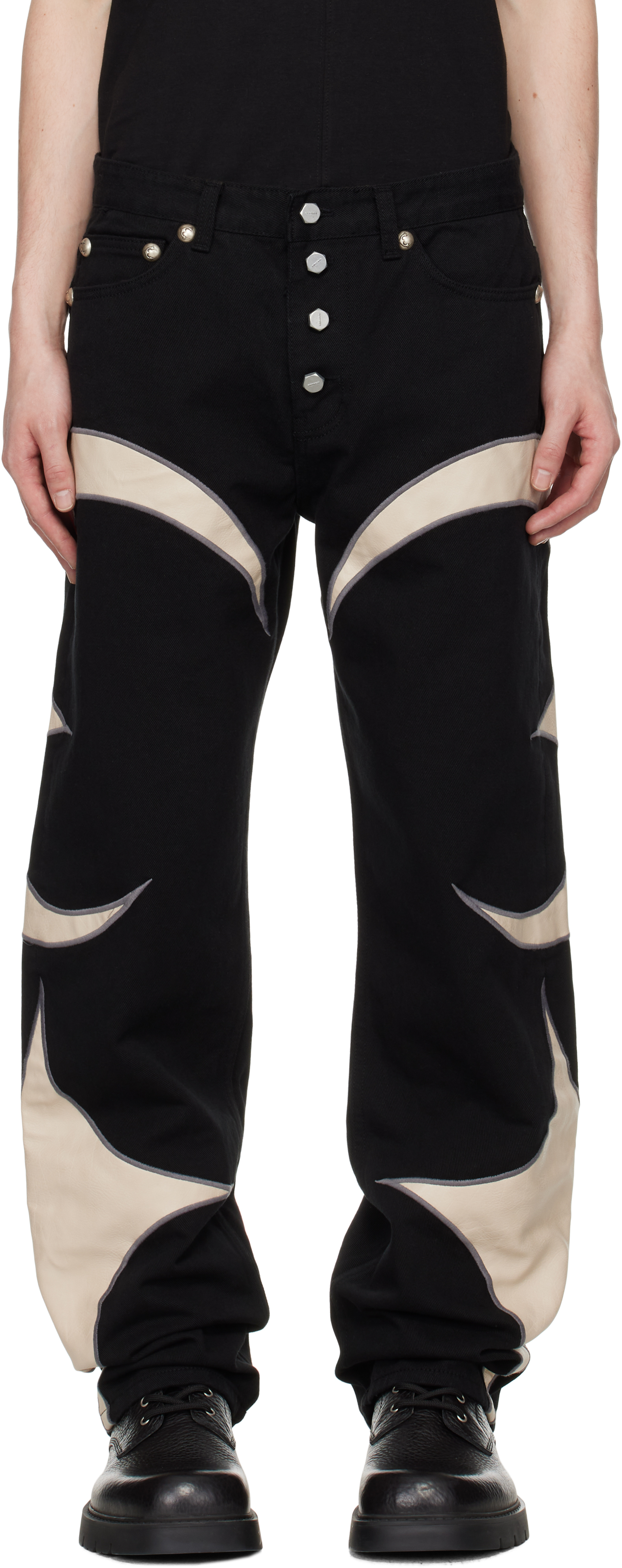 楽天市場】【中古】THUG CLUBスタッズデニムパンツ ブラック