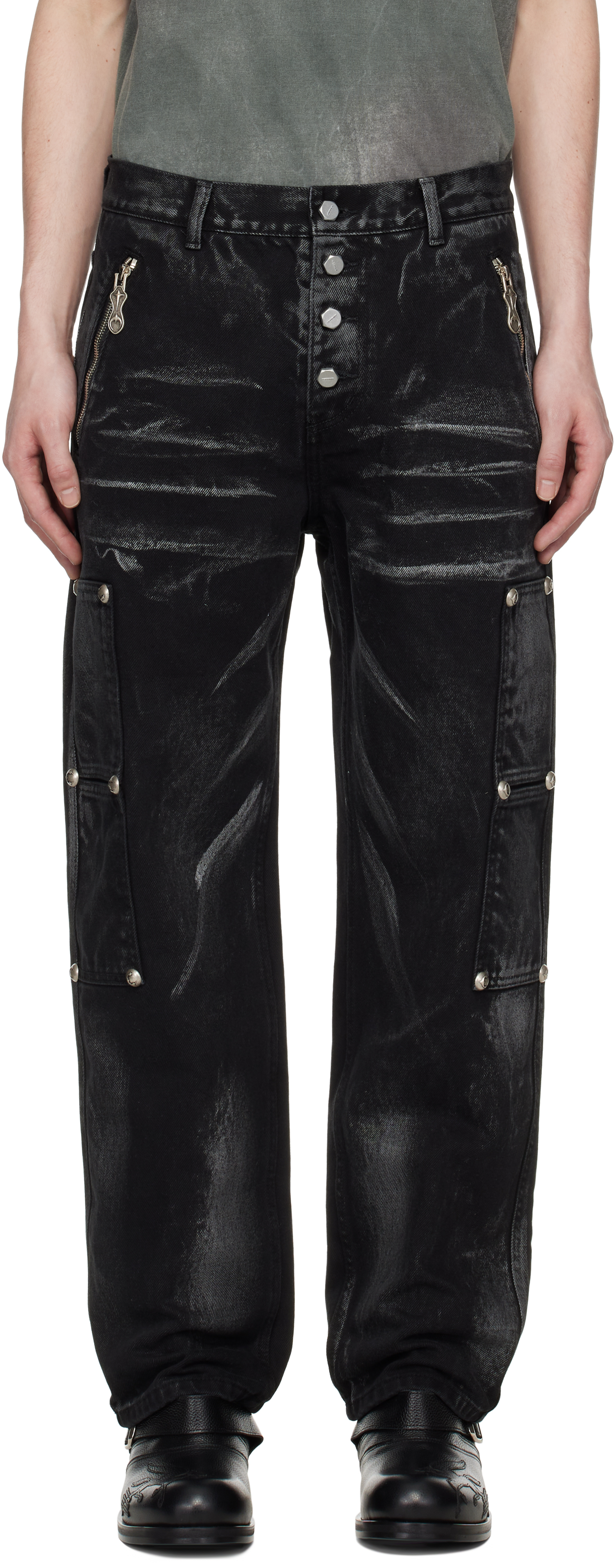 Black Leave A Trace Jeans