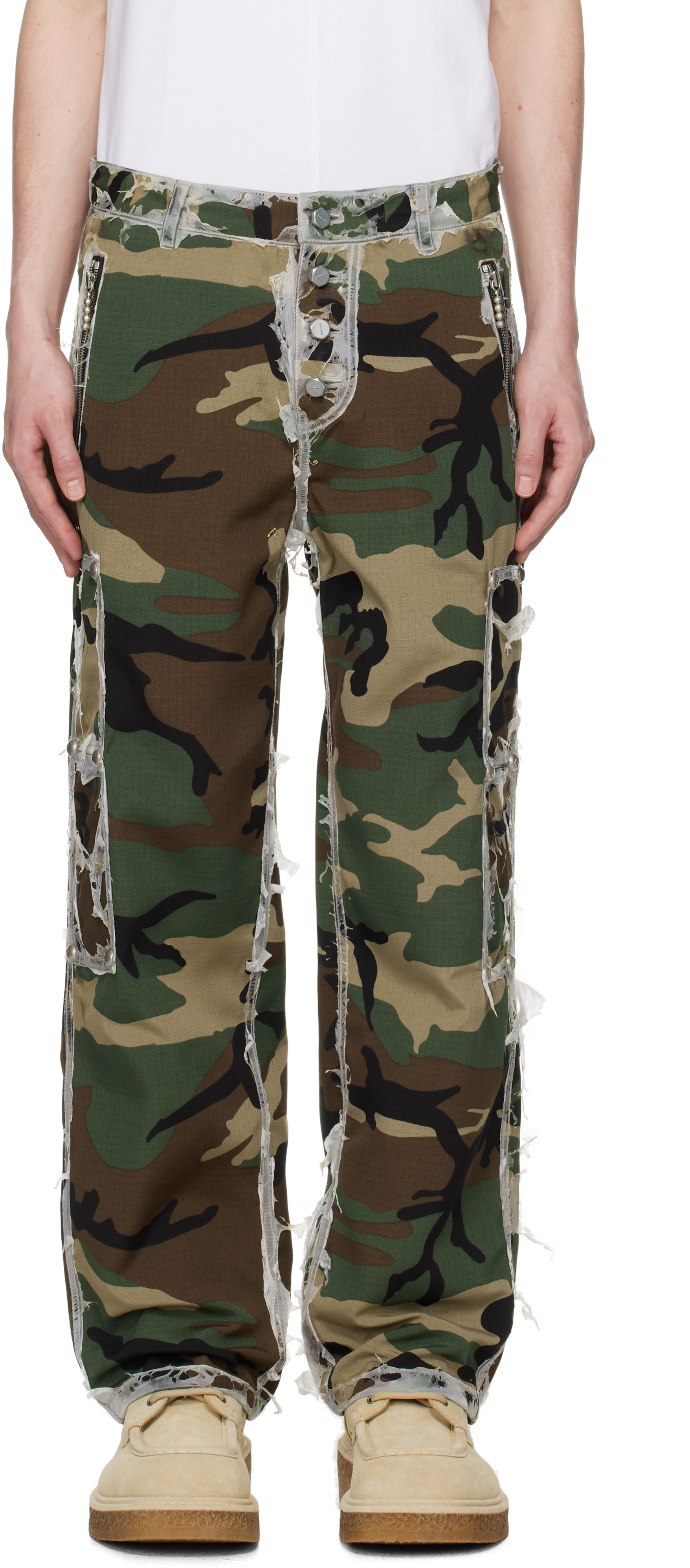 Khaki Burnt Bio Army Cargo Pants