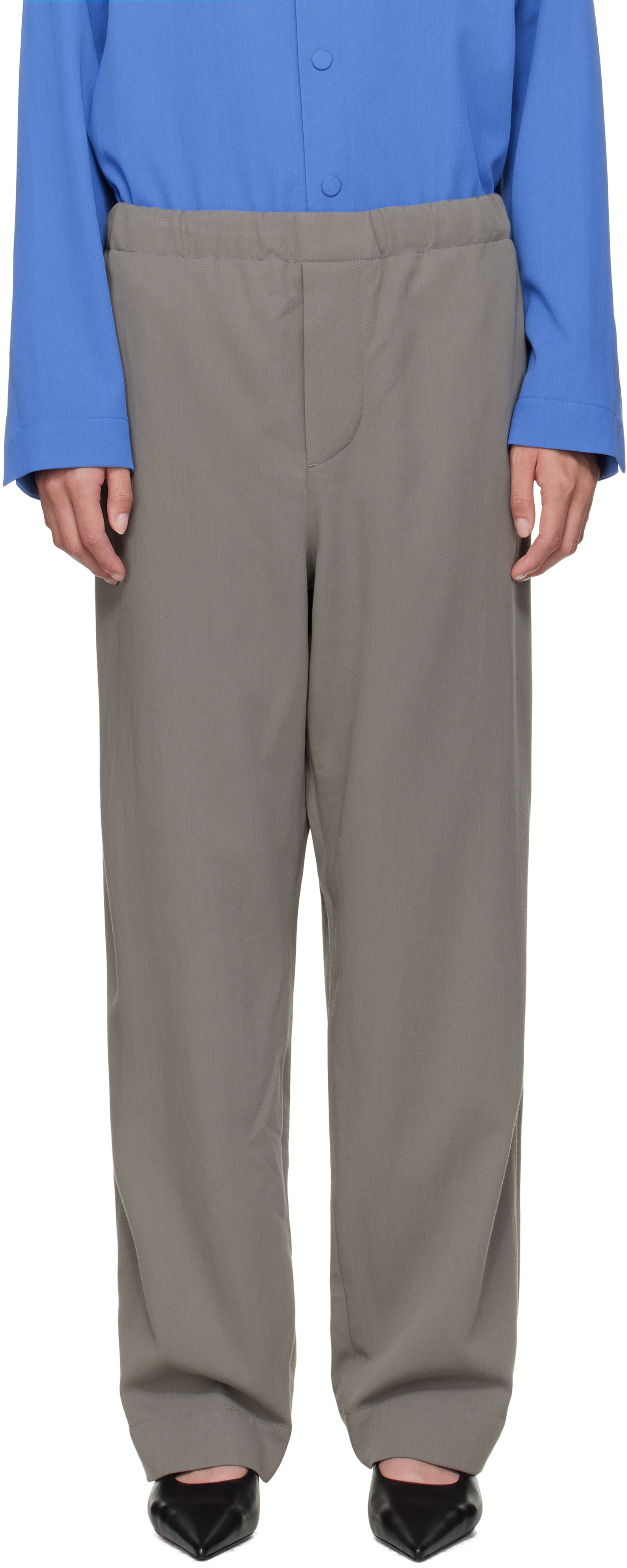 Meta Campania Collective Gray Ed Twill Drawstring Trousers
