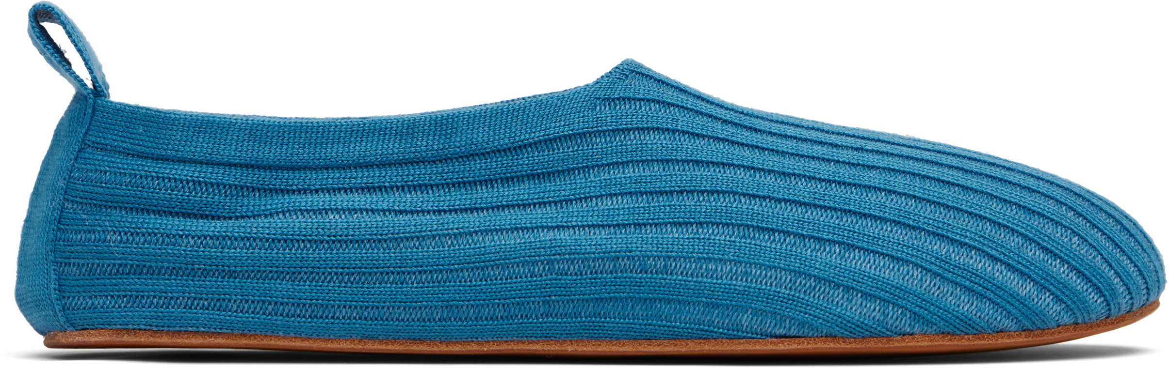 Meta Campania Collective Blue Aime Silk Rib Knit Flats