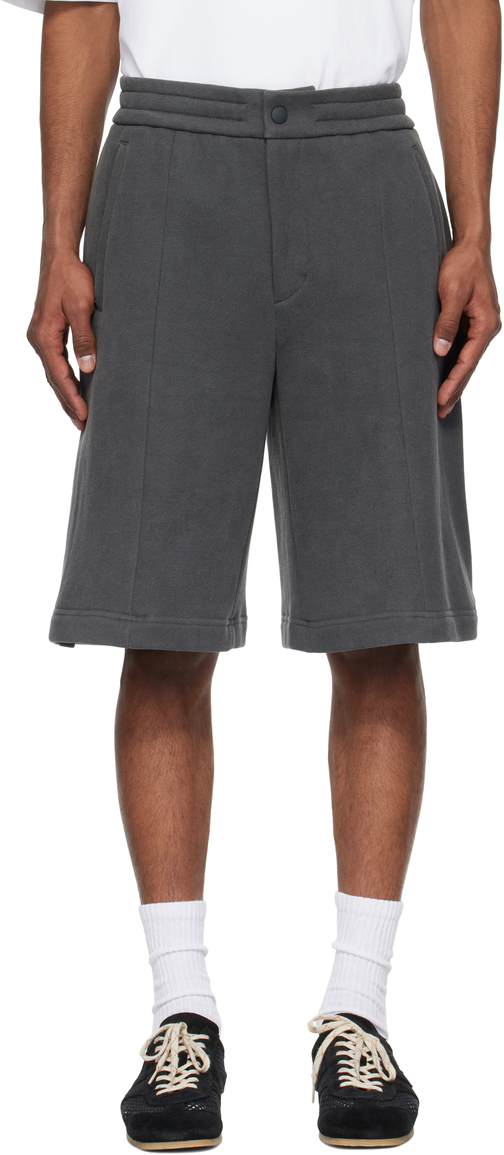Gray Drawstring Shorts
