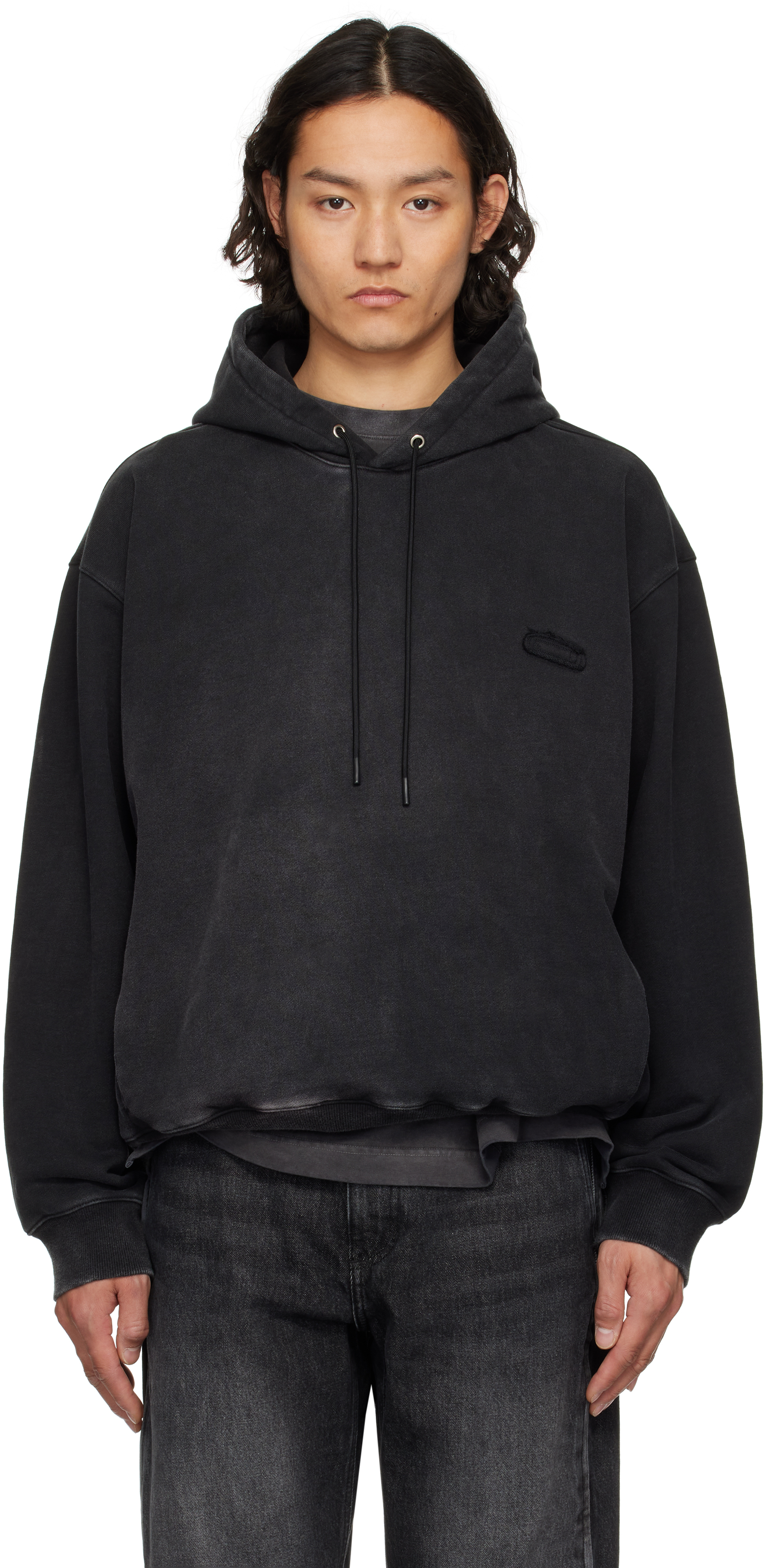 【関税込み】Solid Homme ブラック ニット ジップフーディ Solid Homme メンズ フーディ & ジップアップ | SSENSE 日本