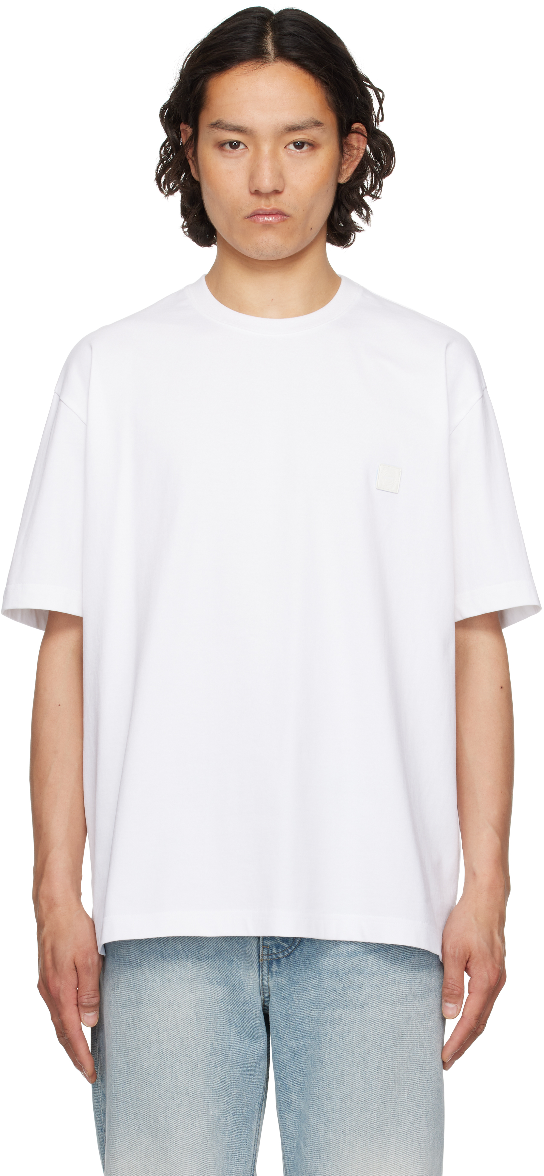 【関税込み】Solid Homme グレー Solid ロゴ Tシャツ solid-homme-white-snow-