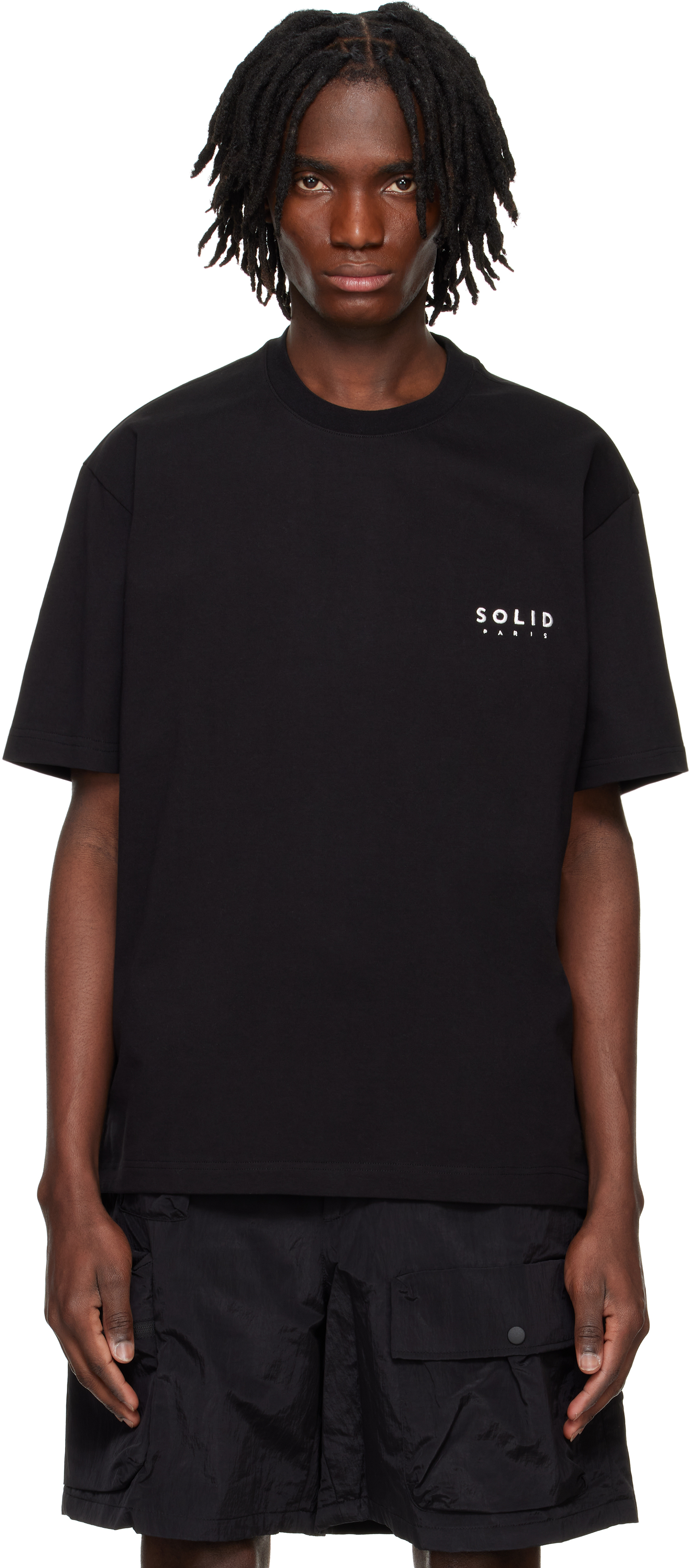 Solid Hommeのブラック 'Paris' Tシャツがセール中