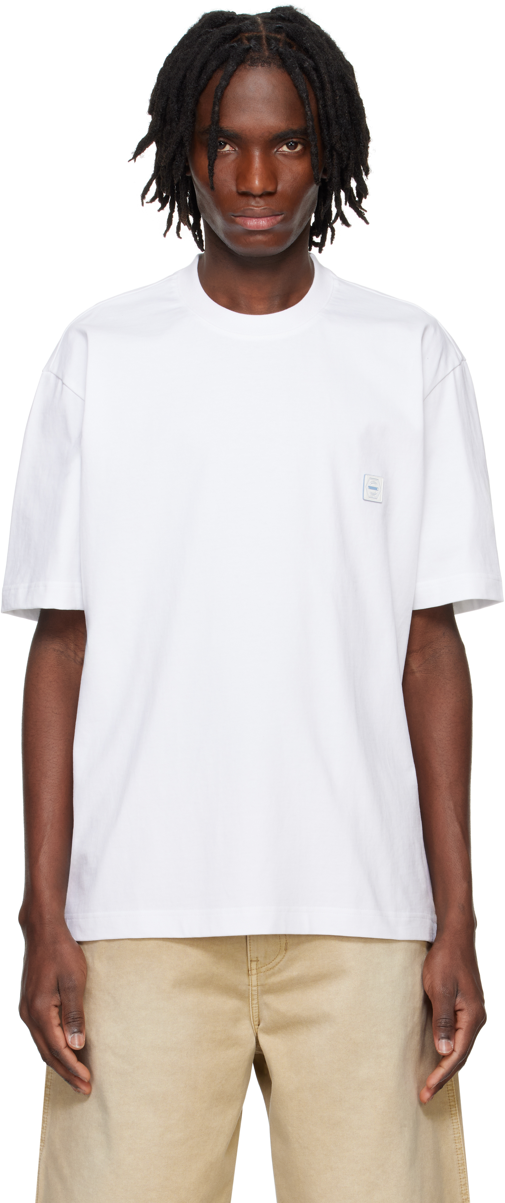 【関税込み】Solid Homme Tシャツ Solid Hommeのホワイト 刺繍 グラフィックTシャツがセール中