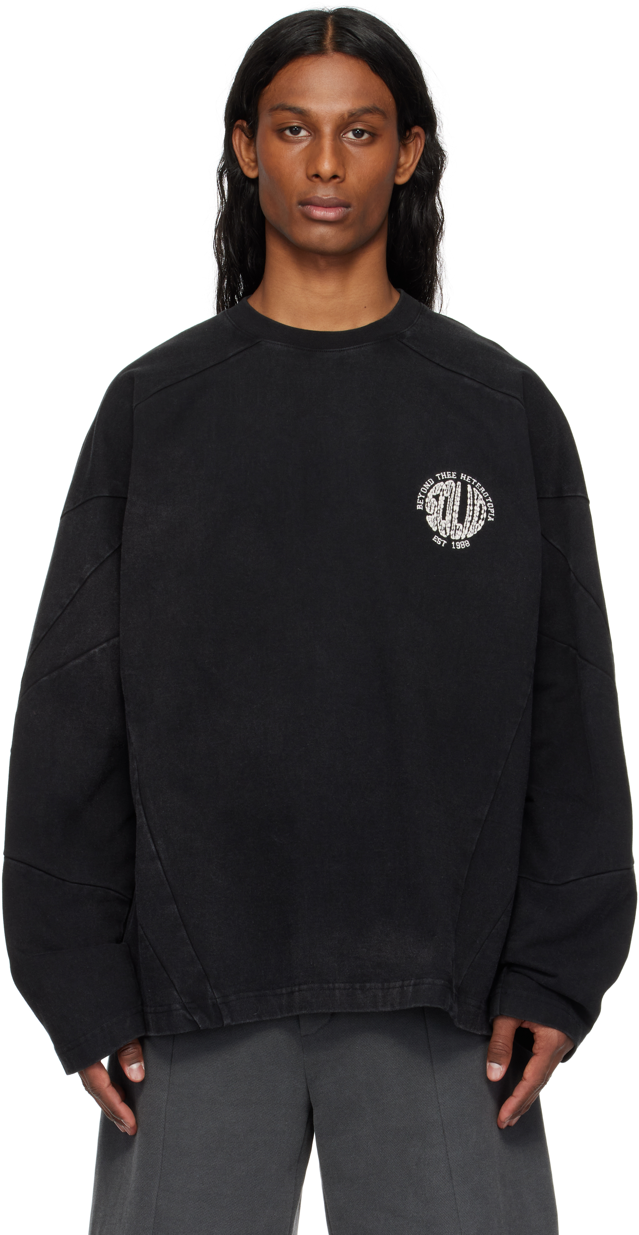 Gray Panel Incision Line T-shirt