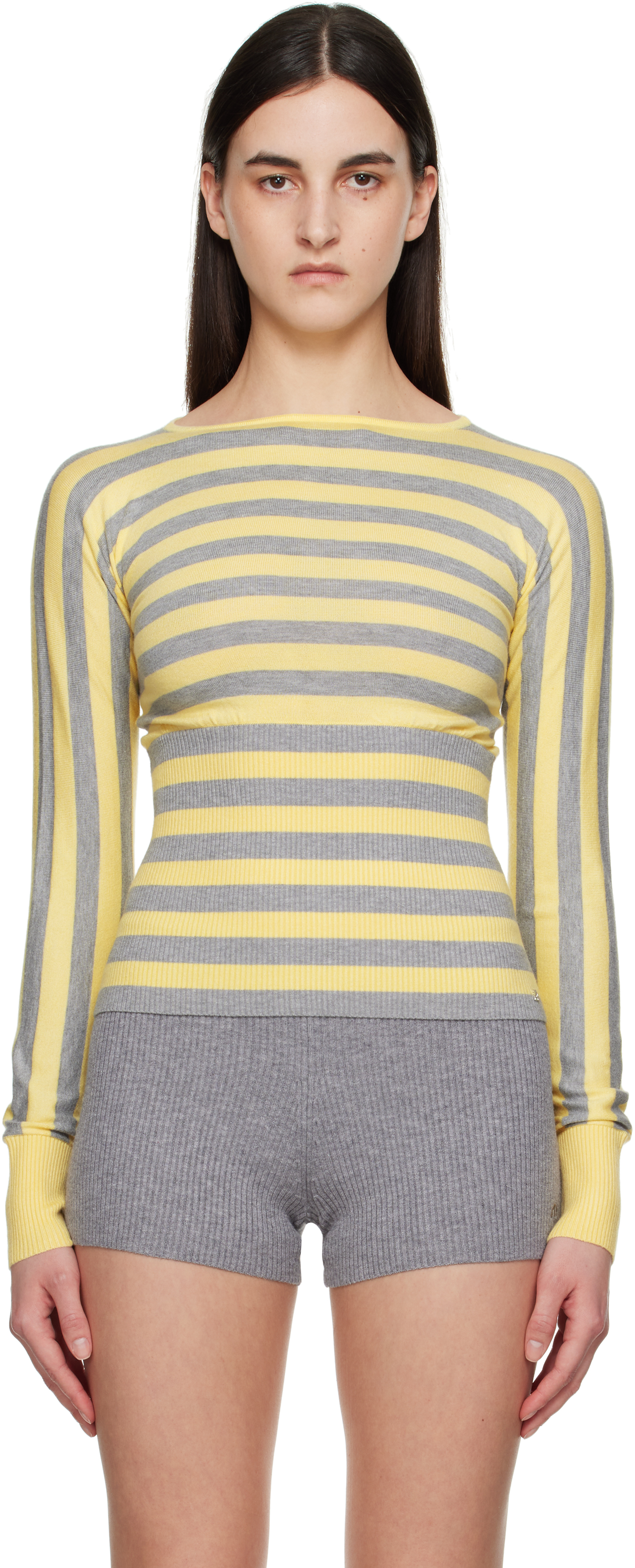 Yellow & Gray Odessa Sweater
