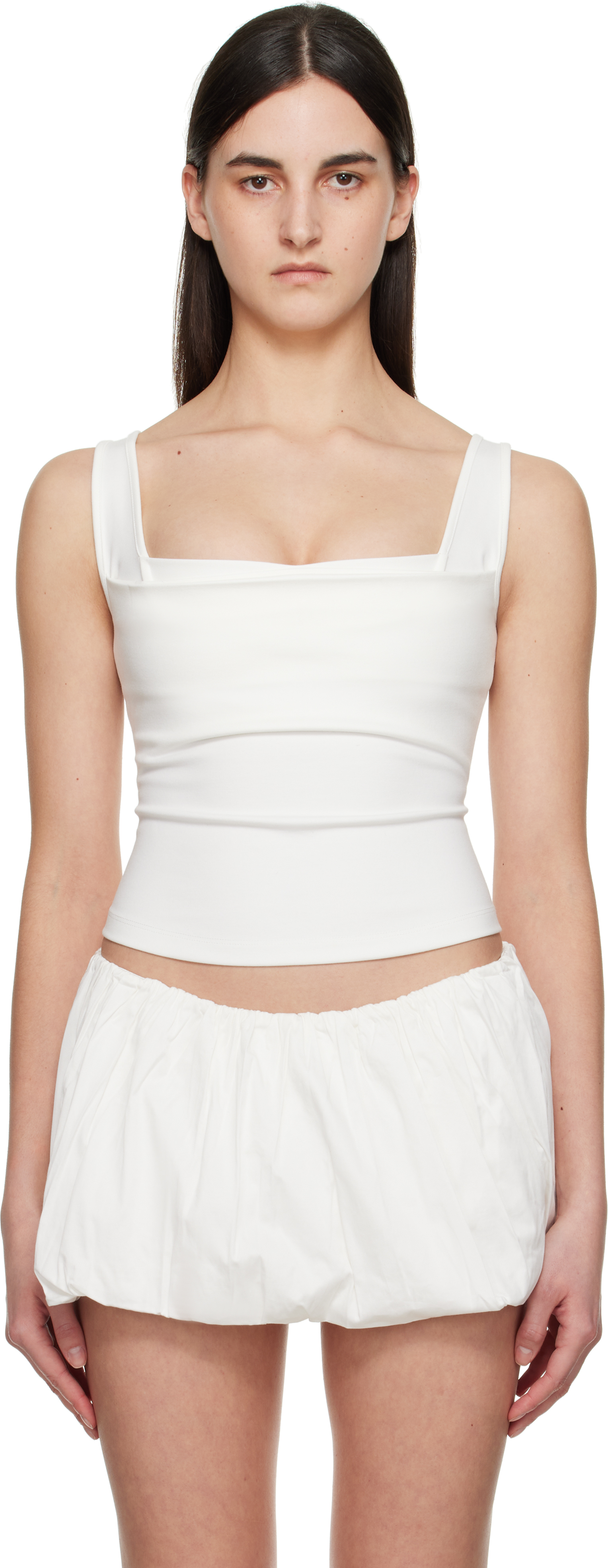 MIAOU WHITE LUNA TANK TOP