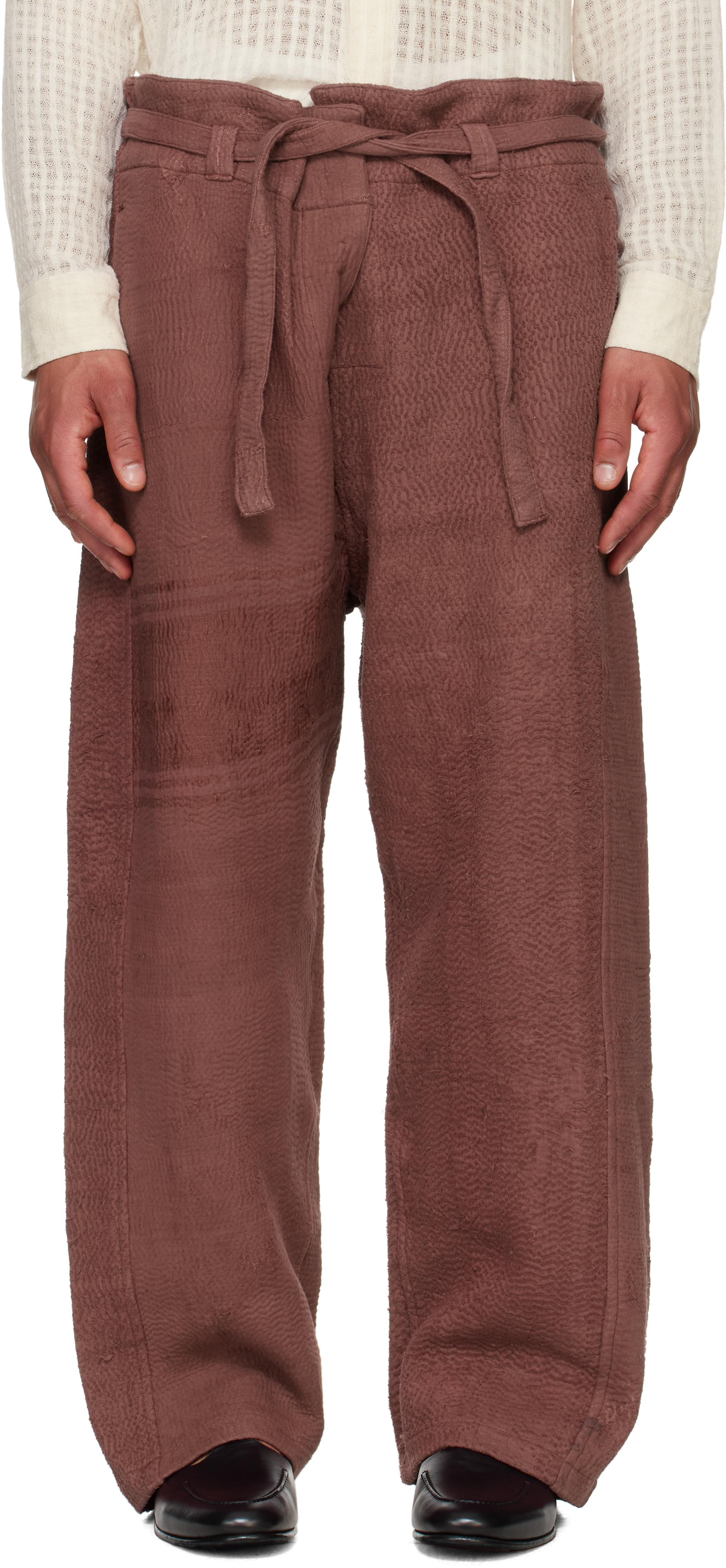 KARTIK RESEARCH BURGUNDY JUDO TROUSERS
