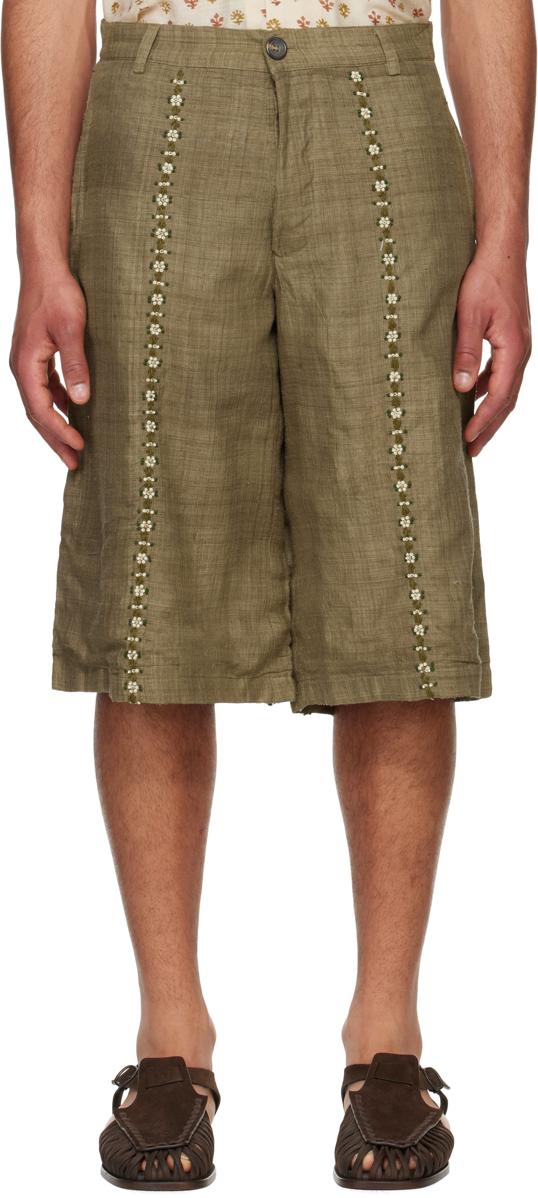 KARTIK RESEARCH KHAKI BIG SHORTS