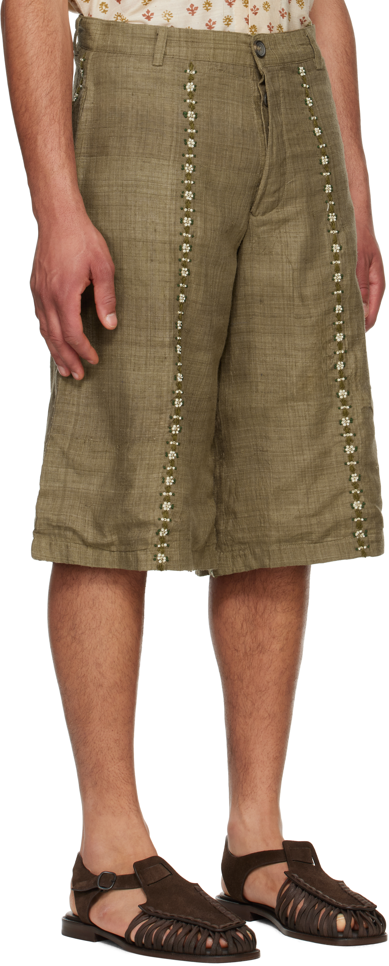 KARTIK RESEARCH KHAKI BIG SHORTS
