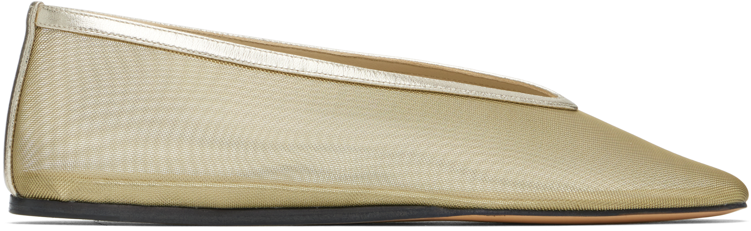 フラットシューズ LE MONDE BERYL SS25 LUNA BALLERINA GOLD (LUNLEAYGL GOLD) Gold Luna Ballerina Flats by Le Monde Beryl on Sale