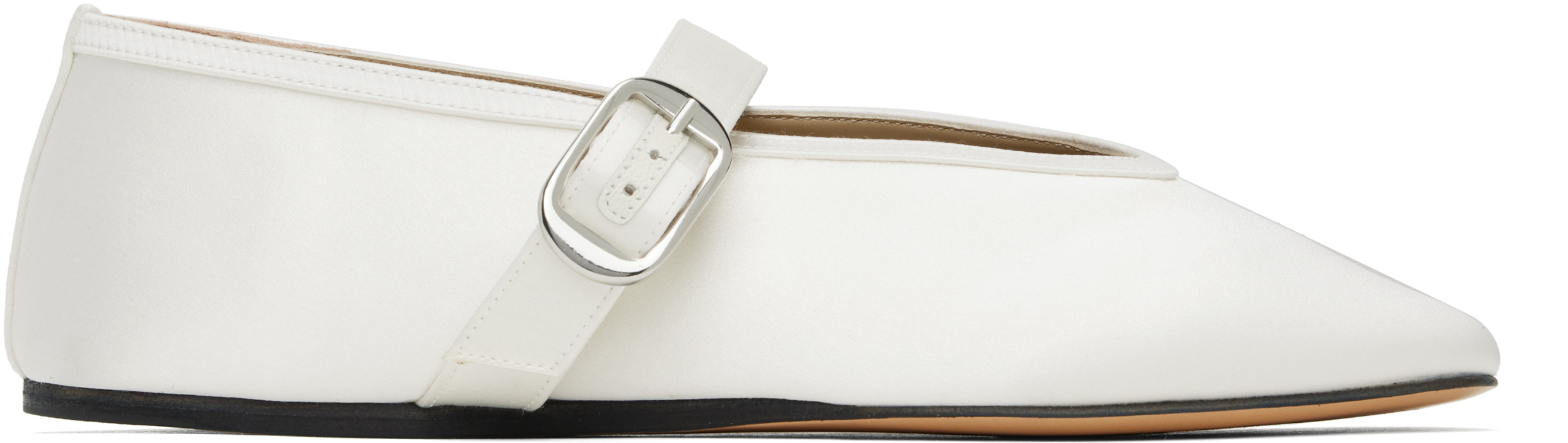 Off-White Stella Ballerina Flats by Le Monde Beryl on Sale
