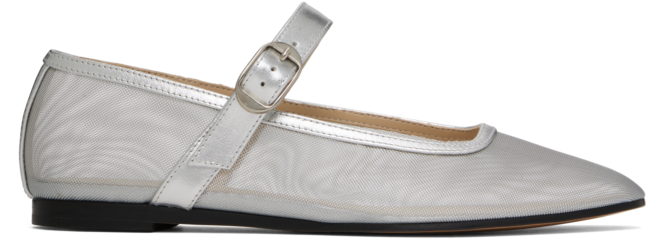 Mary Jane Le Silver Scarpe Silver Metallic Curved Platform Mary