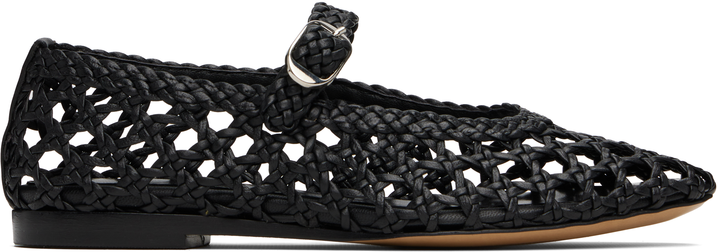 LE MONDE BERYL BLACK MARY JANE BALLERINA FLATS 