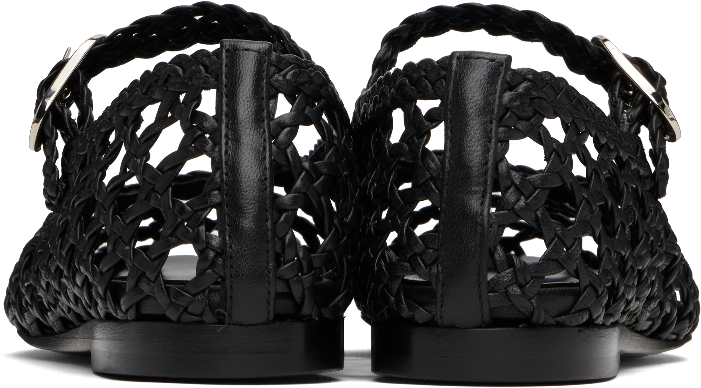 LE MONDE BERYL BLACK MARY JANE BALLERINA FLATS 