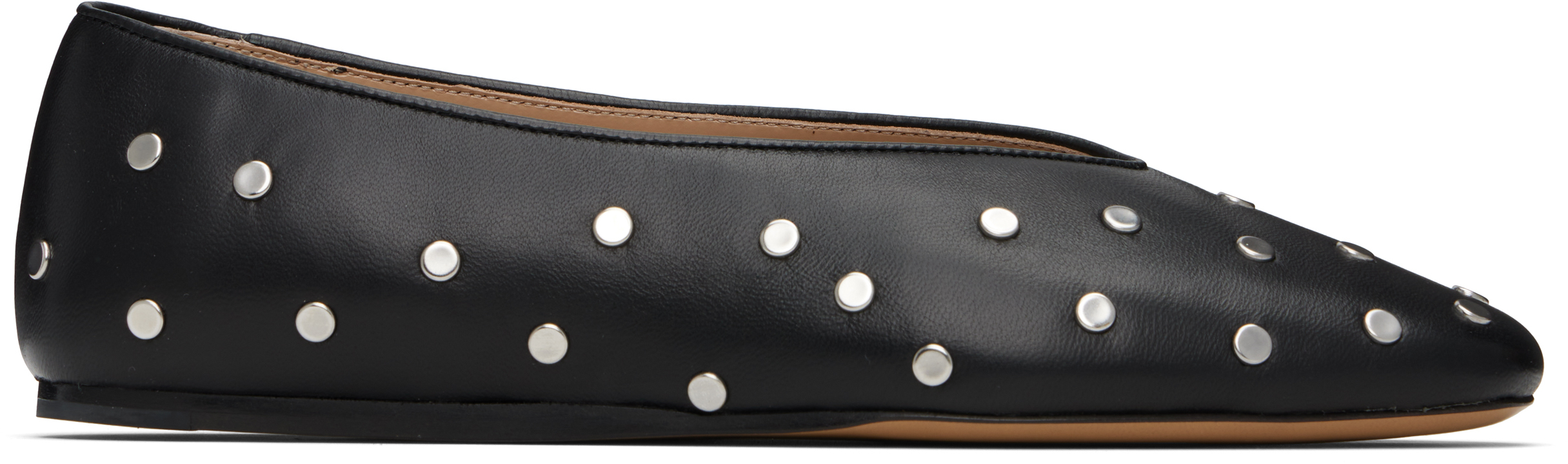 LE MONDE BERYL BLACK REGENCY SLIPPER BALLERINA FLATS