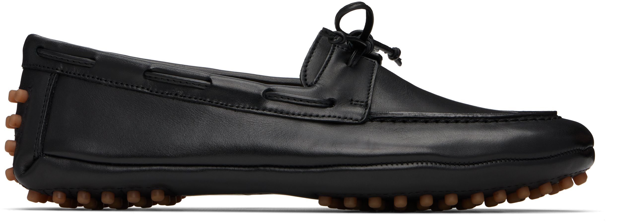 LE MONDE BERYL BLACK DRIVER SLIP-ON LOAFERS 
