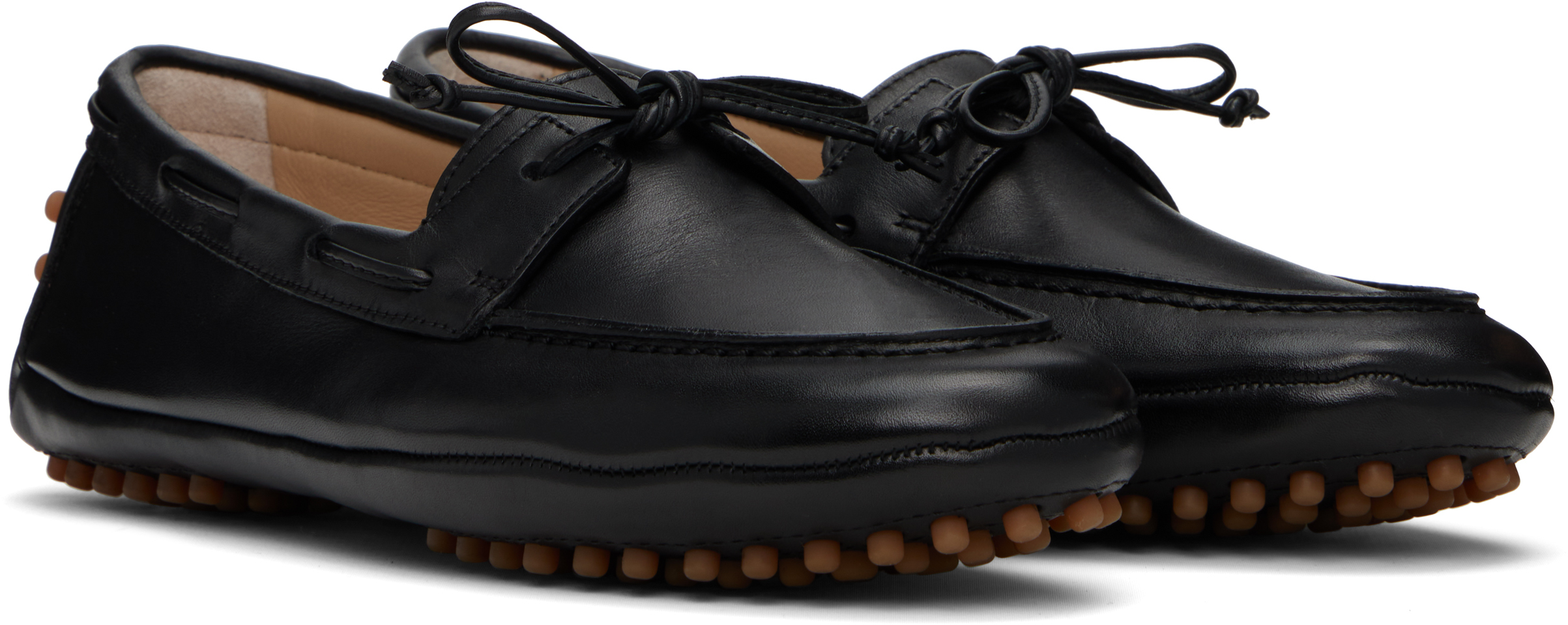 LE MONDE BERYL BLACK DRIVER SLIP-ON LOAFERS 