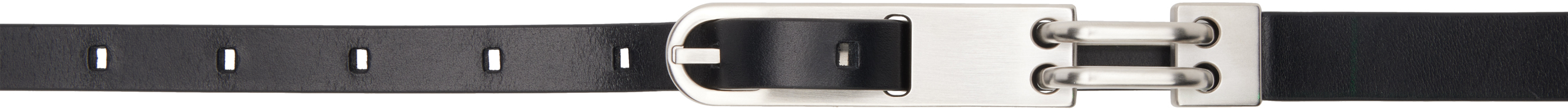 【関税込み】Rick Owens ブラック Spalla Lux Tongue ベルト Black Spalla Lux Tongue Belt by Rick Owens on Sale