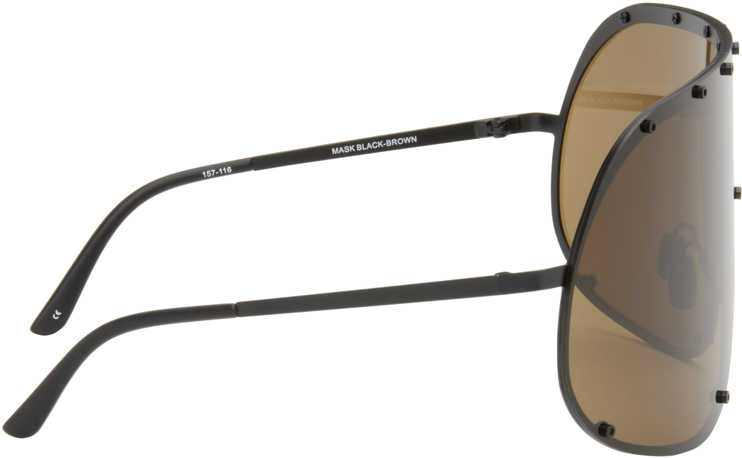 Rick Owens Shield Oversized-frame Sunglasses In 0904 Black/brown