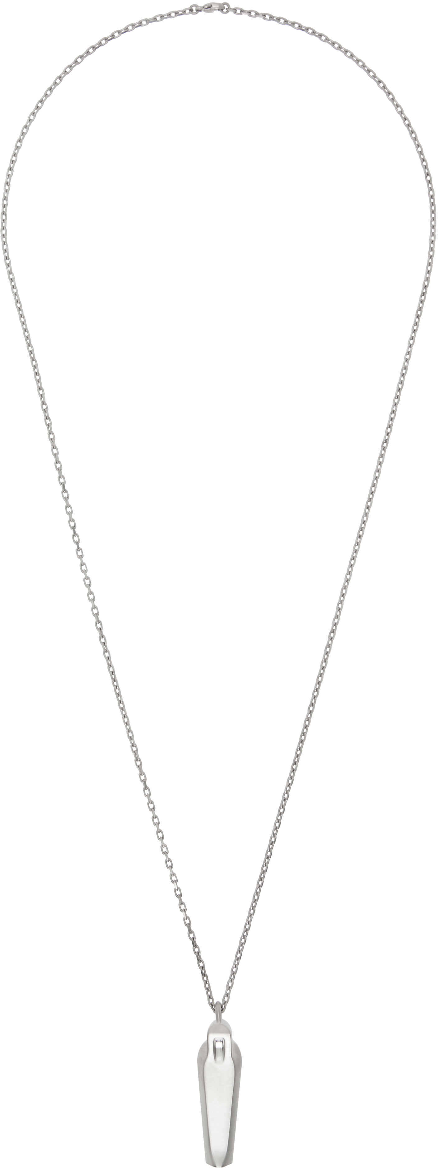 Silver Hollywood Sarcophagus Charm Necklace