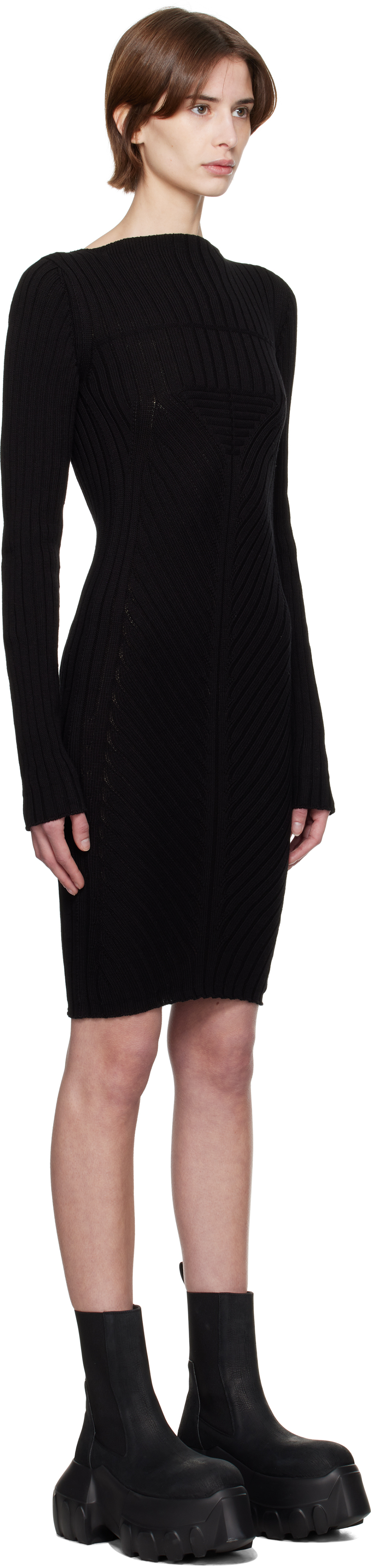 Rick Owens Black Hollywood S Minidress In 09 Black