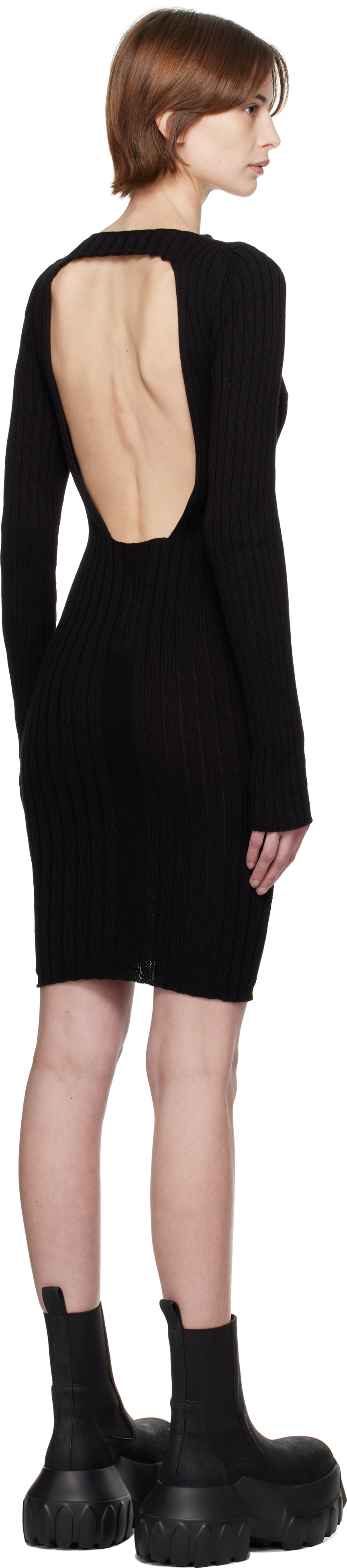 Rick Owens Black Hollywood S Minidress In 09 Black