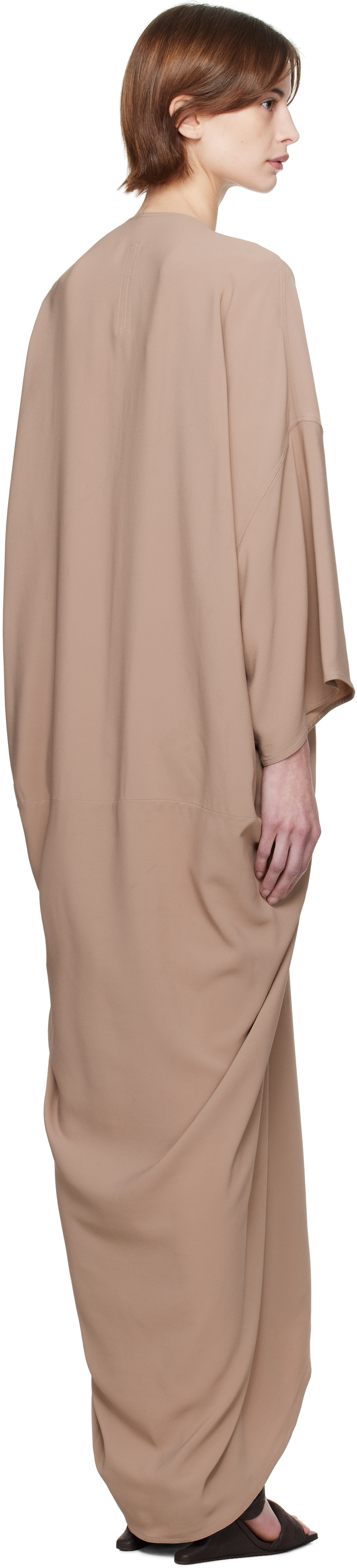 Rick Owens Taupe Hollywood Tommykite Maxi Dress In 64 Flesh