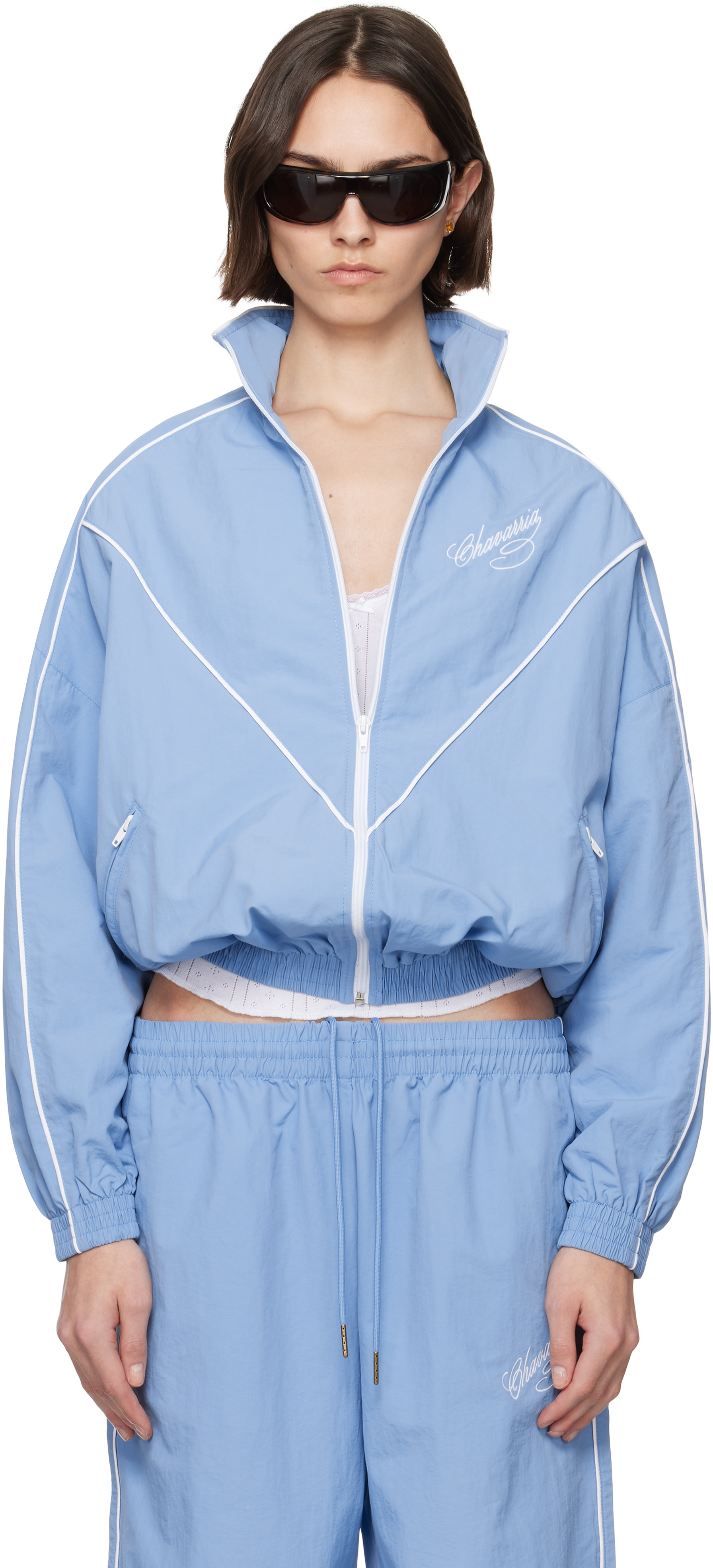 Willy Chavarria Blue Ruff Rider Track Jacket