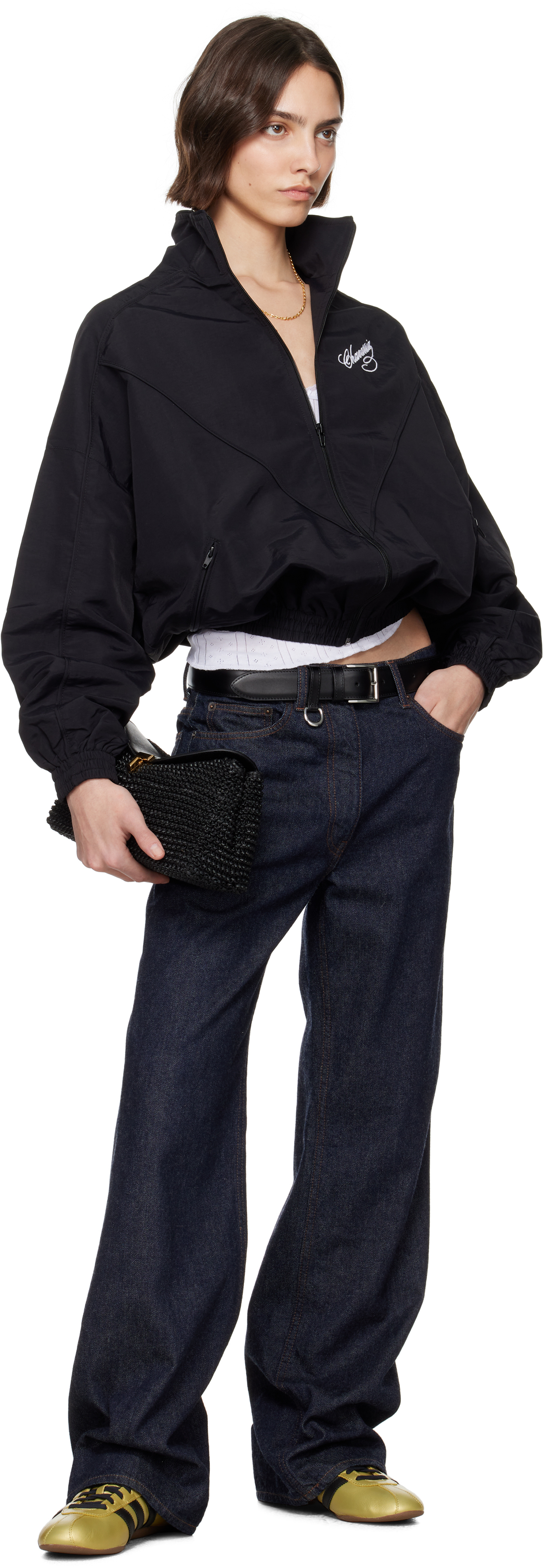 Willy Chavarria Black Ruff Rider Track Jacket