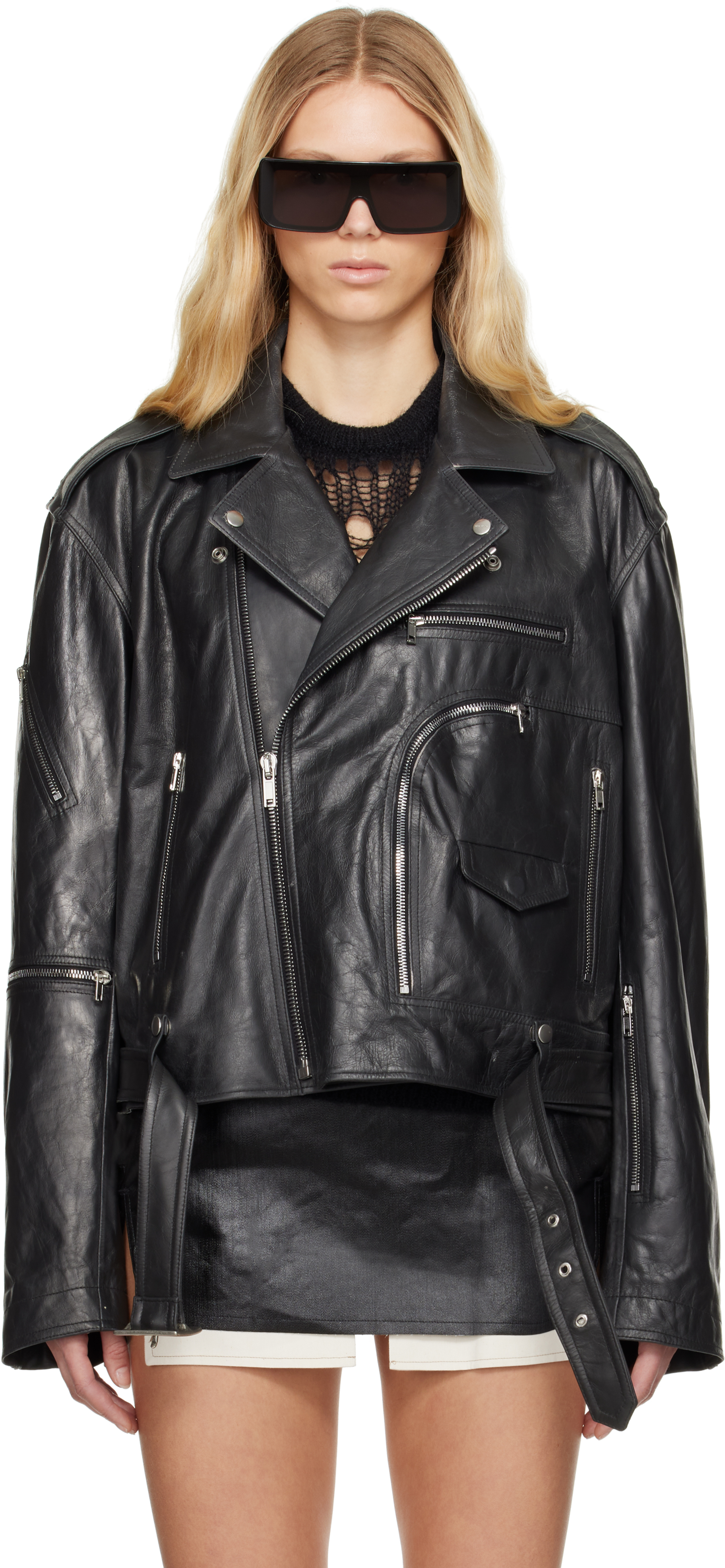 Rick Owens: ブラック Hollywood Cropped Jumbo Bauhaus Stooges