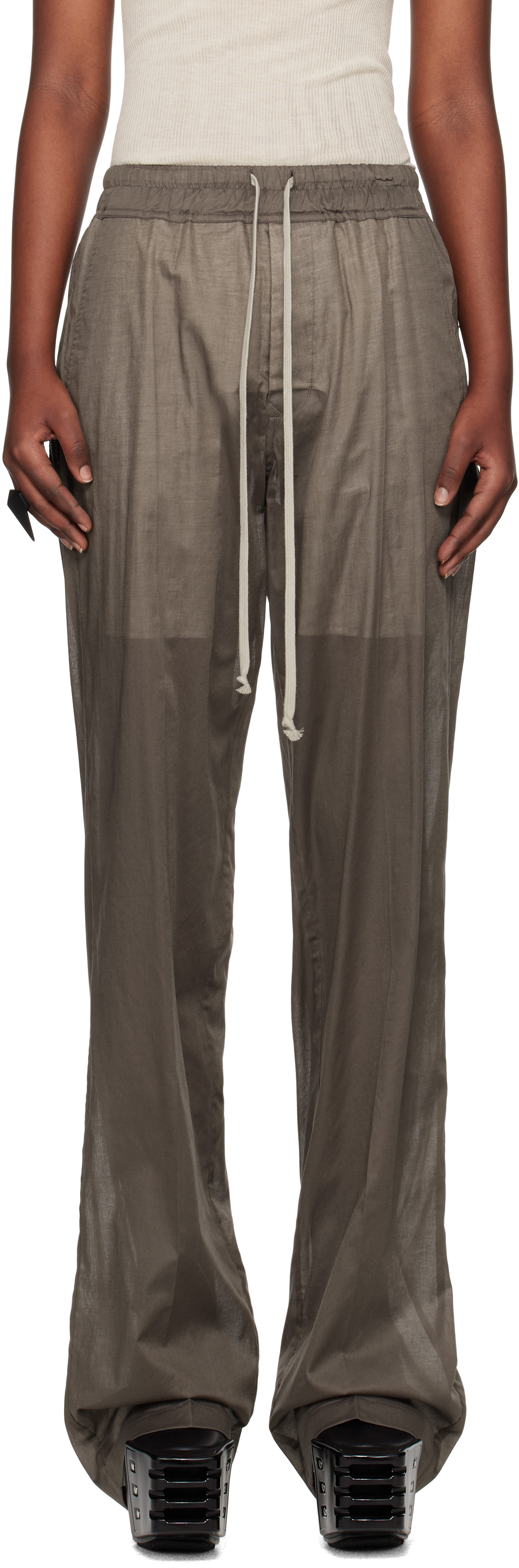 Gray Hollywood Dietrich Drawstring Lounge Pants