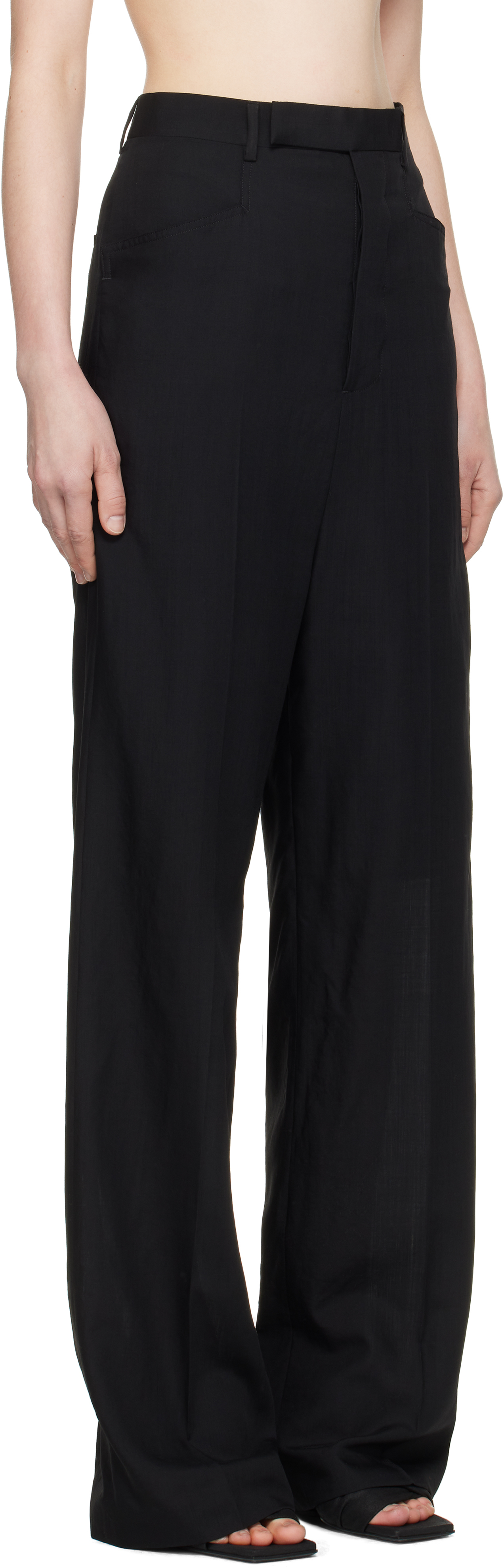 Shop Rick Owens Black Hollywood Mastadon Trousers In 09 Black